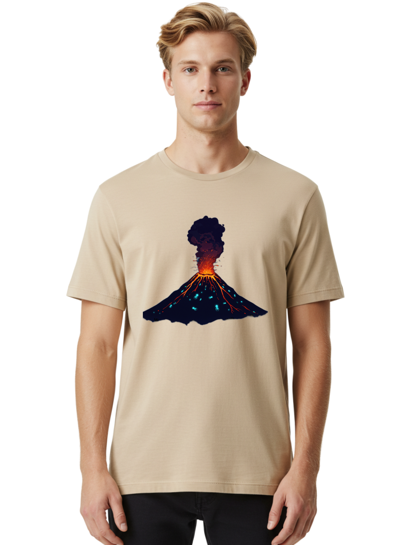 Volcano-Eruption-10 Men'S Graphic Tee, 100% Cotton, Comfortable Casual Summer Wear, Machine Washable, Vintage Camera, Old Camera, Antique Camera, Black Camera, Classic Photography, Photography Equipment, Nostalgic Device, Film Camera, Bai538 28