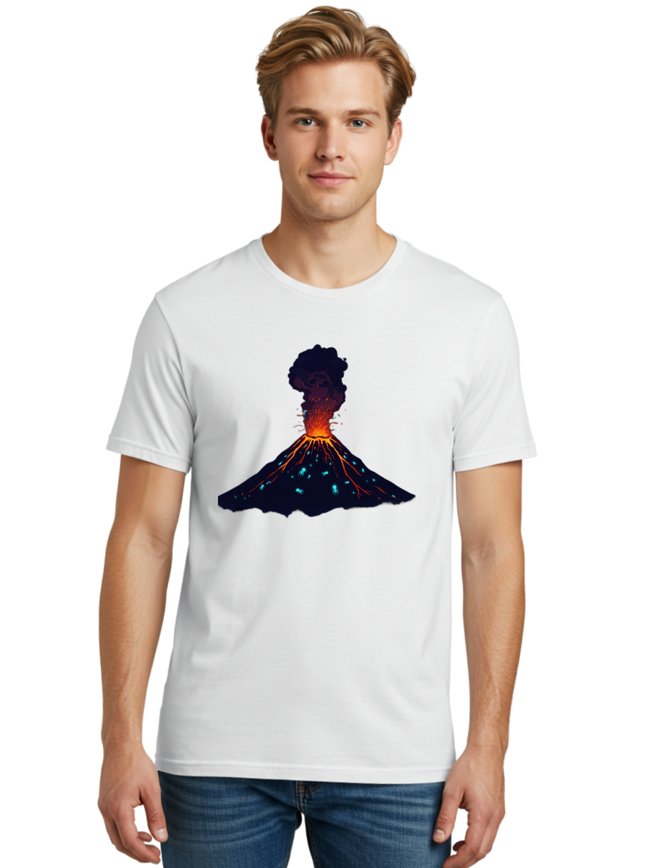 Volcano-Eruption-10 Men'S Graphic Tee, 100% Cotton, Comfortable Casual Summer Wear, Machine Washable, Vintage Camera, Old Camera, Antique Camera, Black Camera, Classic Photography, Photography Equipment, Nostalgic Device, Film Camera, Bai538 18
