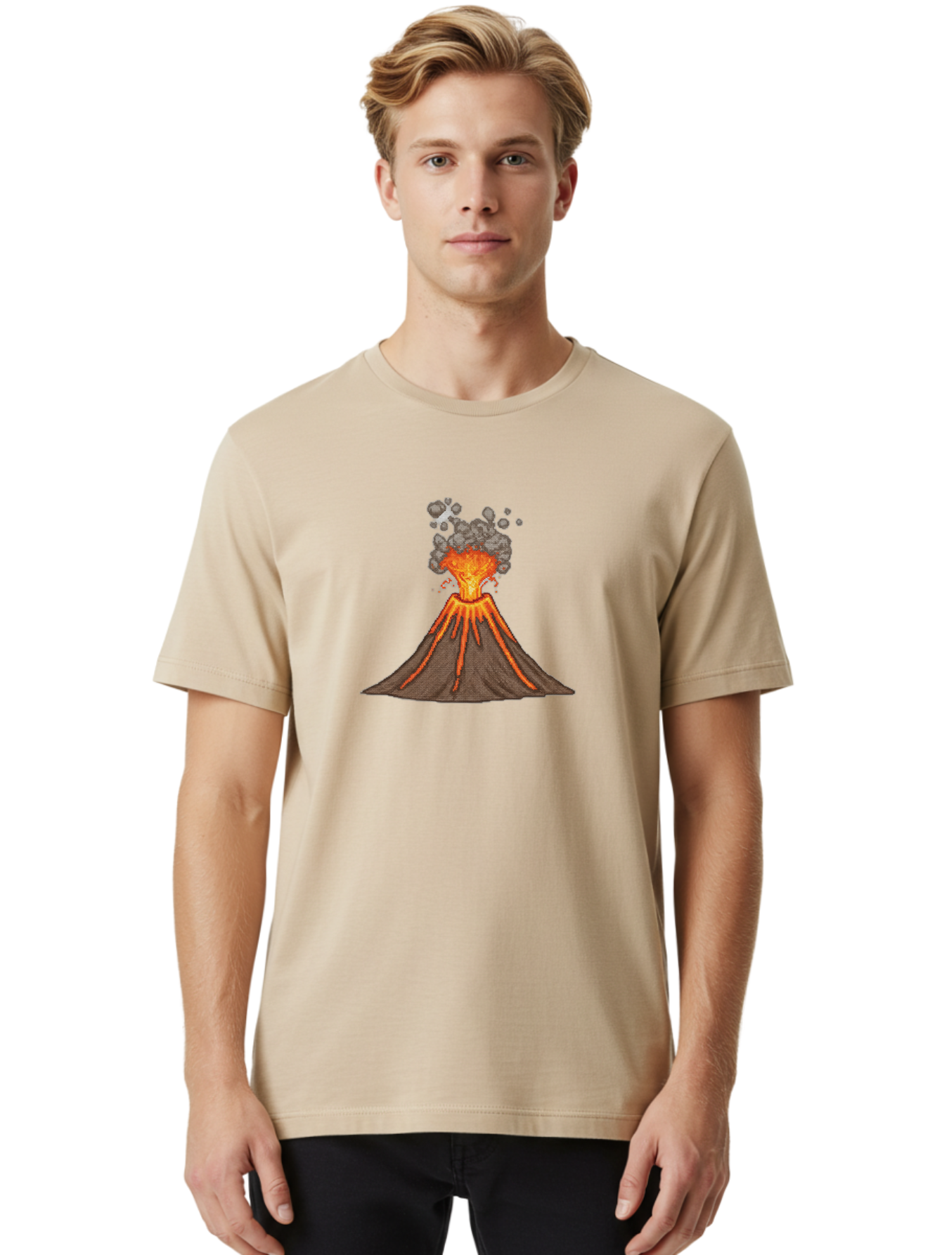 Volcano-Eruption-3 Men'S Graphic Tee, 100% Cotton, Comfortable Casual Summer Wear, Machine Washable, Vintage Camera, Old Camera, Antique Camera, Black Camera, Classic Photography, Photography Equipment, Nostalgic Device, Film Camera, Bai542 21