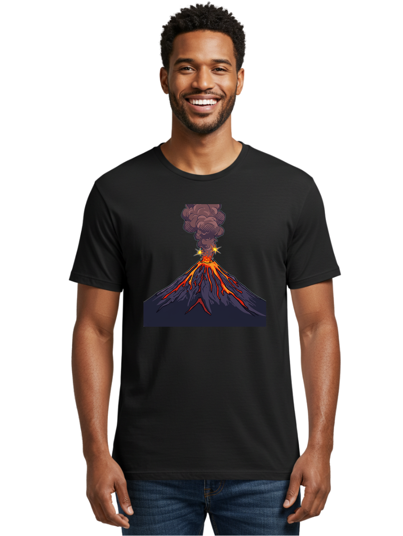 Volcano-Eruption-6 Men'S Graphic Tee, 100% Cotton, Comfortable Casual Summer Wear, Machine Washable, Vintage Camera, Old Camera, Antique Camera, Black Camera, Classic Photography, Photography Equipment, Nostalgic Device, Film Camera, Bai545 29