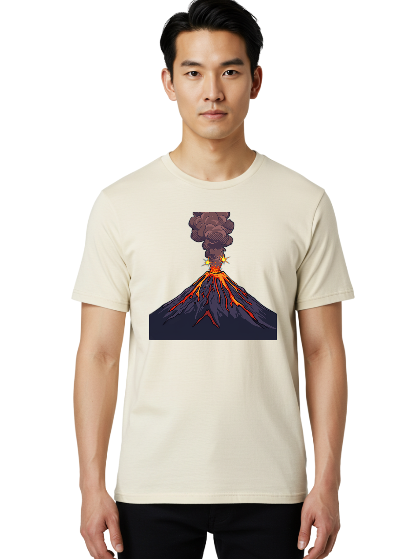 Volcano-Eruption-6 Men'S Graphic Tee, 100% Cotton, Comfortable Casual Summer Wear, Machine Washable, Vintage Camera, Old Camera, Antique Camera, Black Camera, Classic Photography, Photography Equipment, Nostalgic Device, Film Camera, Bai545 19