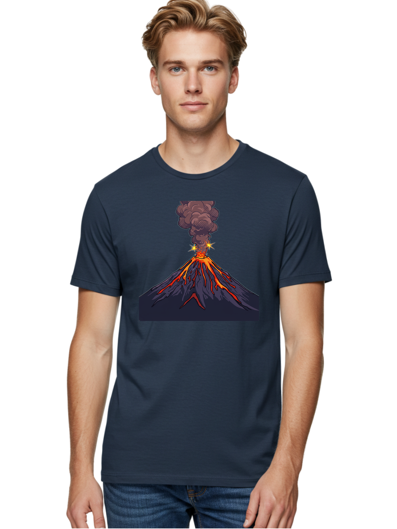 Volcano-Eruption-6 Men'S Graphic Tee, 100% Cotton, Comfortable Casual Summer Wear, Machine Washable, Vintage Camera, Old Camera, Antique Camera, Black Camera, Classic Photography, Photography Equipment, Nostalgic Device, Film Camera, Bai545 16