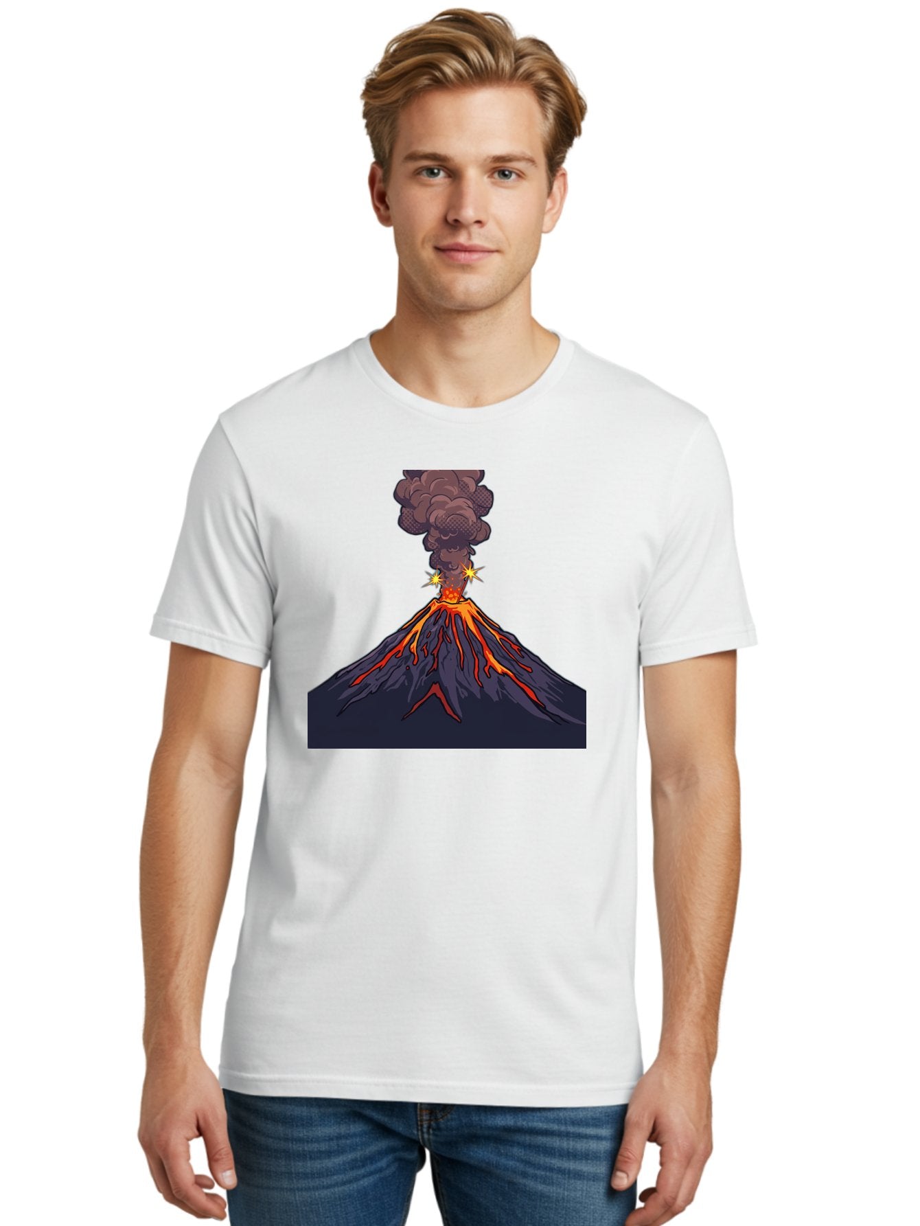 Volcano-Eruption-6 Men'S Graphic Tee, 100% Cotton, Comfortable Casual Summer Wear, Machine Washable, Vintage Camera, Old Camera, Antique Camera, Black Camera, Classic Photography, Photography Equipment, Nostalgic Device, Film Camera, Bai545 20
