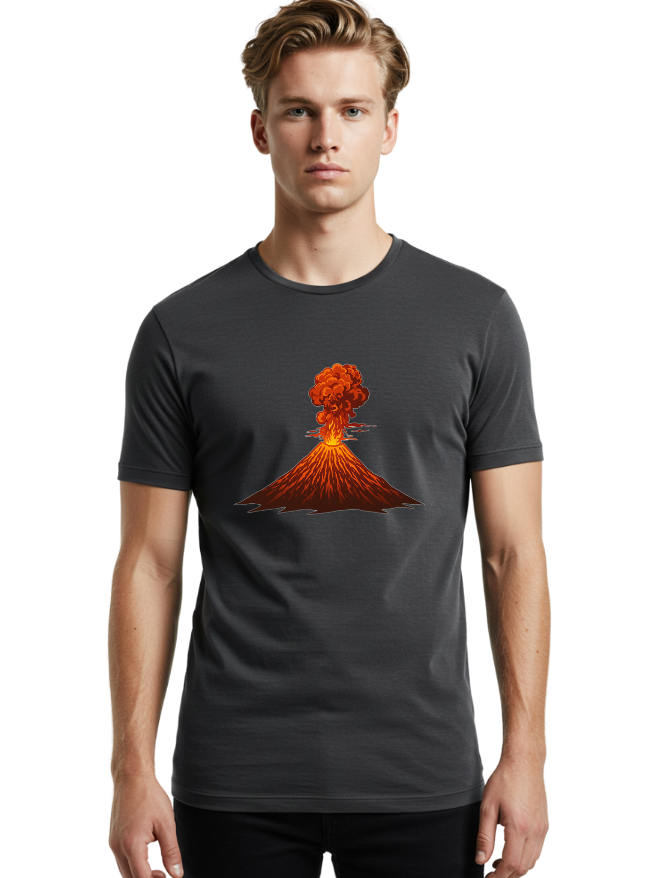 Volcano-Eruption Men'S Graphic Tee, 100% Cotton, Comfortable Casual Summer Wear, Machine Washable, Vintage Camera, Old Camera, Antique Camera, Black Camera, Classic Photography, Photography Equipment, Nostalgic Device, Film Camera, Camera Art Bai549 18