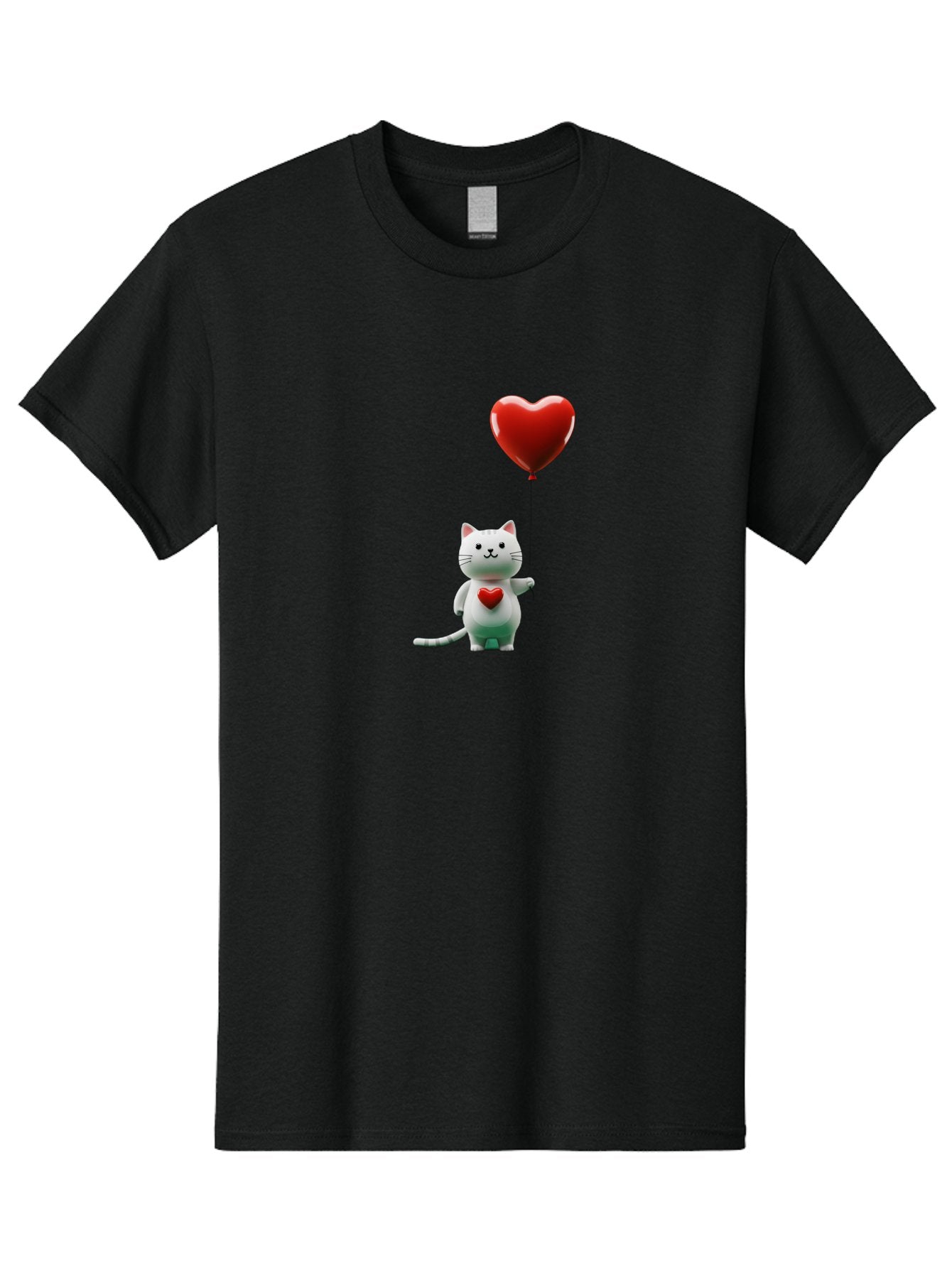 White-Cat-With-Heart-Balloon Men'S Graphic Tee, 100% Cotton, Comfortable Casual Summer Wear, Machine Washable, Vintage Camera, Old Camera, Antique Camera, Black Camera, Classic Photography, Photography Equipment, Nostalgic Device, Film Camera, Bai557 14