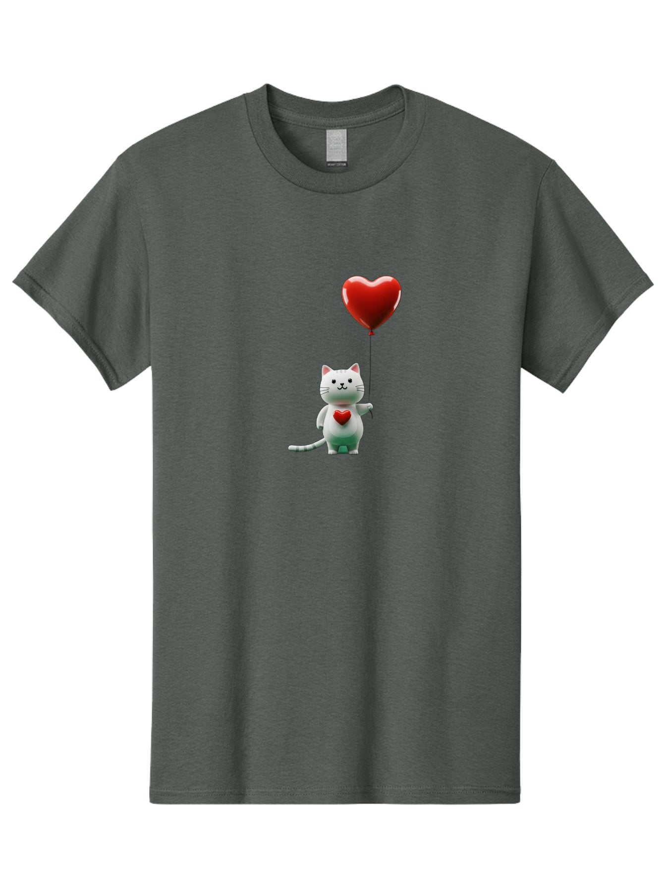 White-Cat-With-Heart-Balloon Men'S Graphic Tee, 100% Cotton, Comfortable Casual Summer Wear, Machine Washable, Vintage Camera, Old Camera, Antique Camera, Black Camera, Classic Photography, Photography Equipment, Nostalgic Device, Film Camera, Bai557 11