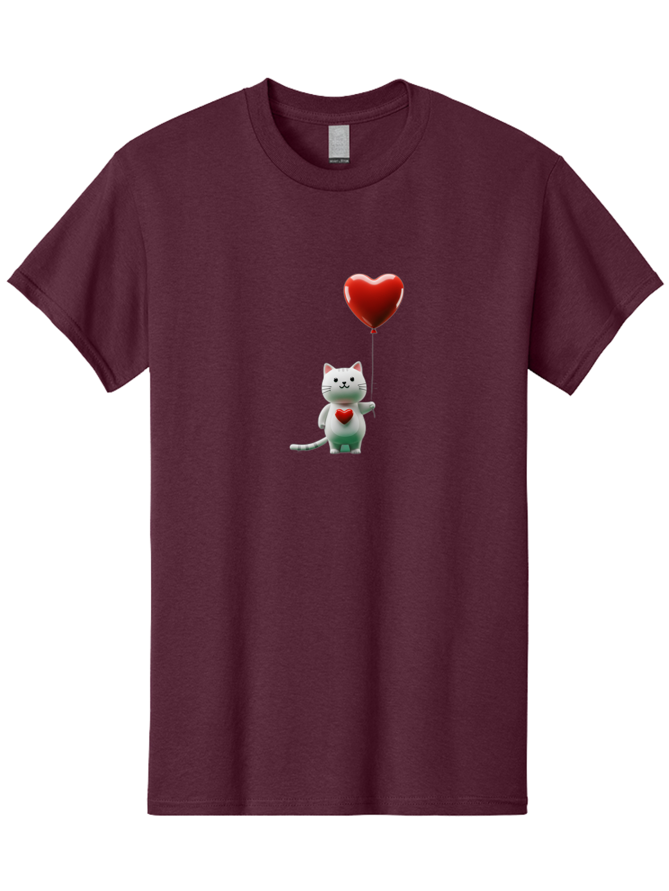White-Cat-With-Heart-Balloon Men'S Graphic Tee, 100% Cotton, Comfortable Casual Summer Wear, Machine Washable, Vintage Camera, Old Camera, Antique Camera, Black Camera, Classic Photography, Photography Equipment, Nostalgic Device, Film Camera, Bai557 7