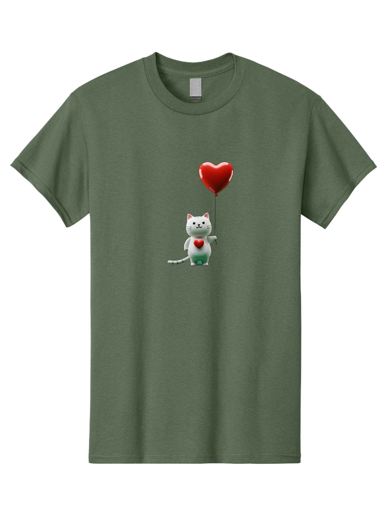 White-Cat-With-Heart-Balloon Men'S Graphic Tee, 100% Cotton, Comfortable Casual Summer Wear, Machine Washable, Vintage Camera, Old Camera, Antique Camera, Black Camera, Classic Photography, Photography Equipment, Nostalgic Device, Film Camera, Bai557 5