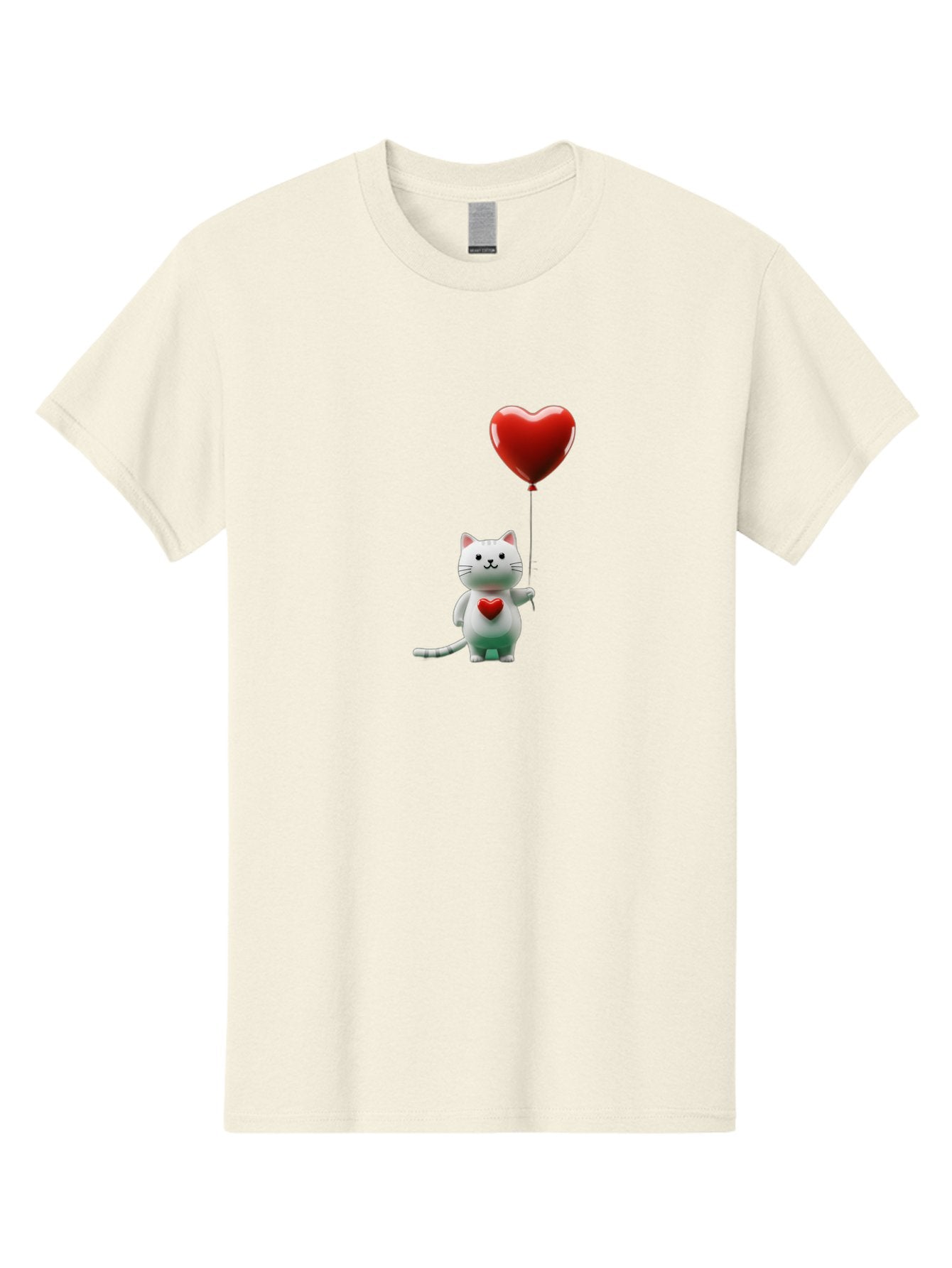 White-Cat-With-Heart-Balloon Men'S Graphic Tee, 100% Cotton, Comfortable Casual Summer Wear, Machine Washable, Vintage Camera, Old Camera, Antique Camera, Black Camera, Classic Photography, Photography Equipment, Nostalgic Device, Film Camera, Bai557 12