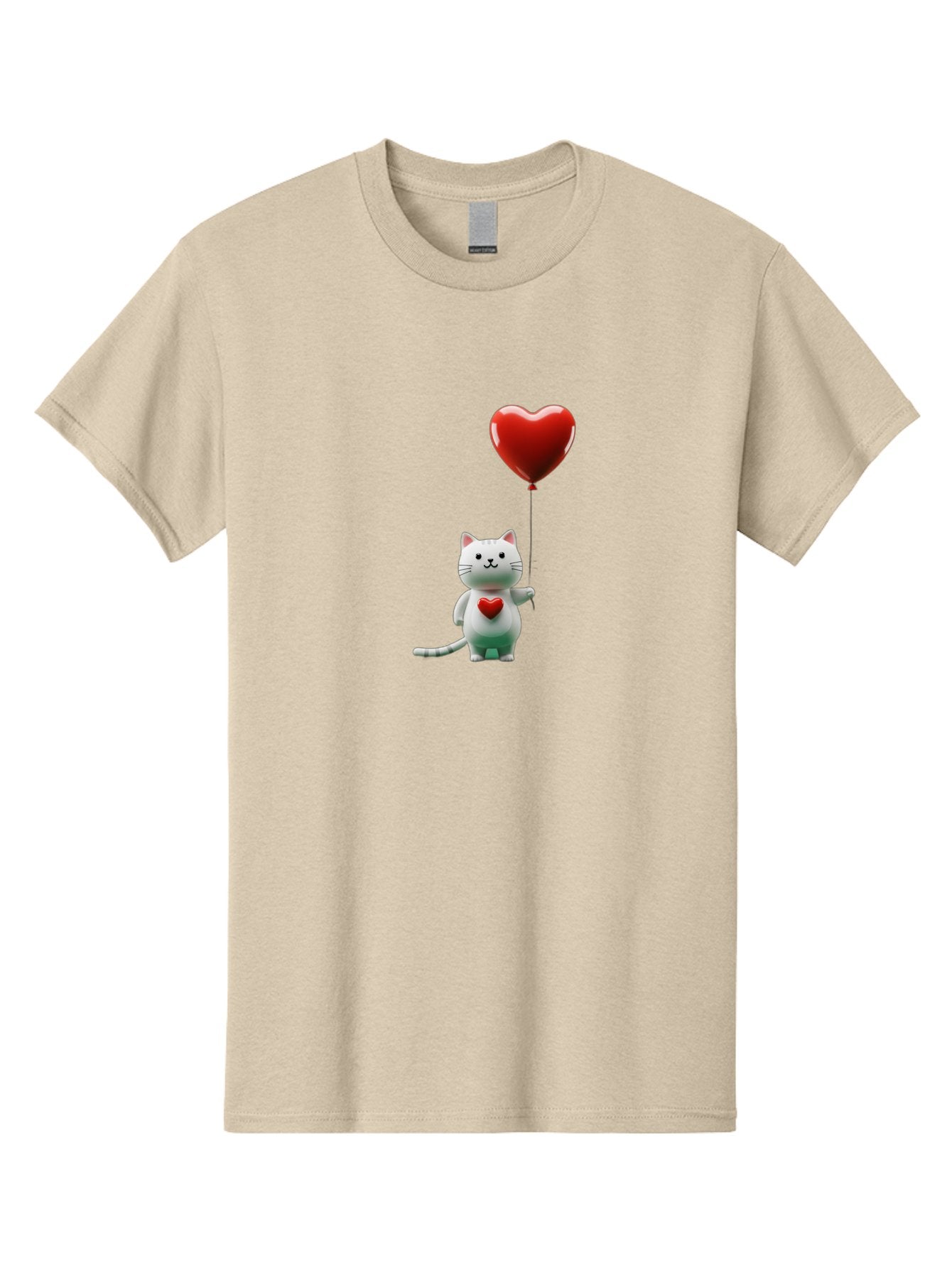 White-Cat-With-Heart-Balloon Men'S Graphic Tee, 100% Cotton, Comfortable Casual Summer Wear, Machine Washable, Vintage Camera, Old Camera, Antique Camera, Black Camera, Classic Photography, Photography Equipment, Nostalgic Device, Film Camera, Bai557 4