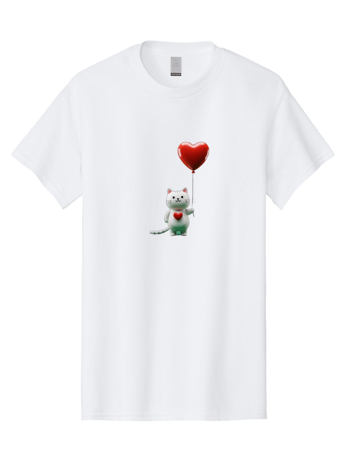 White-Cat-With-Heart-Balloon Men'S Graphic Tee, 100% Cotton, Comfortable Casual Summer Wear, Machine Washable, Vintage Camera, Old Camera, Antique Camera, Black Camera, Classic Photography, Photography Equipment, Nostalgic Device, Film Camera, Bai557 15