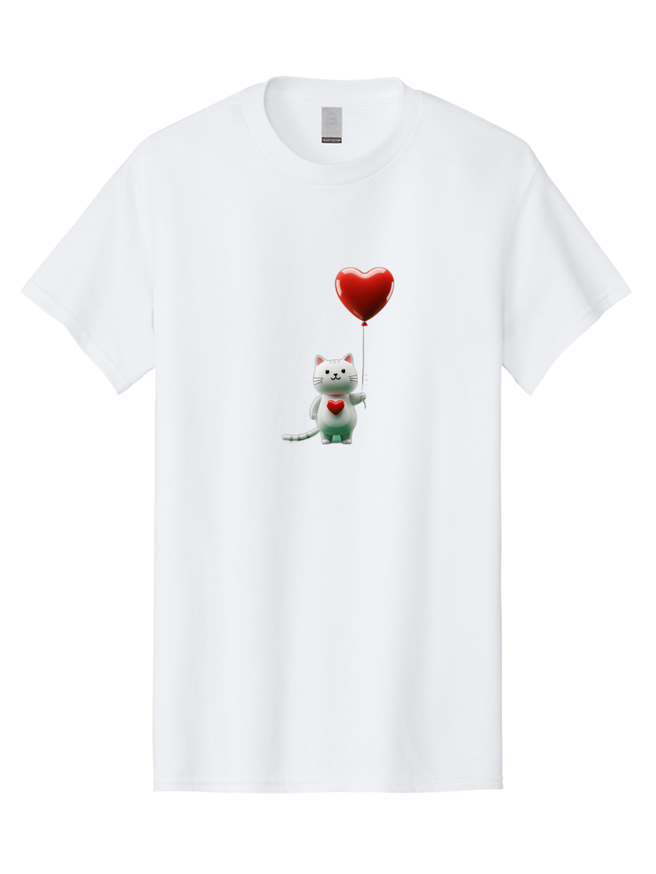 White-Cat-With-Heart-Balloon Men'S Graphic Tee, 100% Cotton, Comfortable Casual Summer Wear, Machine Washable, Vintage Camera, Old Camera, Antique Camera, Black Camera, Classic Photography, Photography Equipment, Nostalgic Device, Film Camera, Bai557