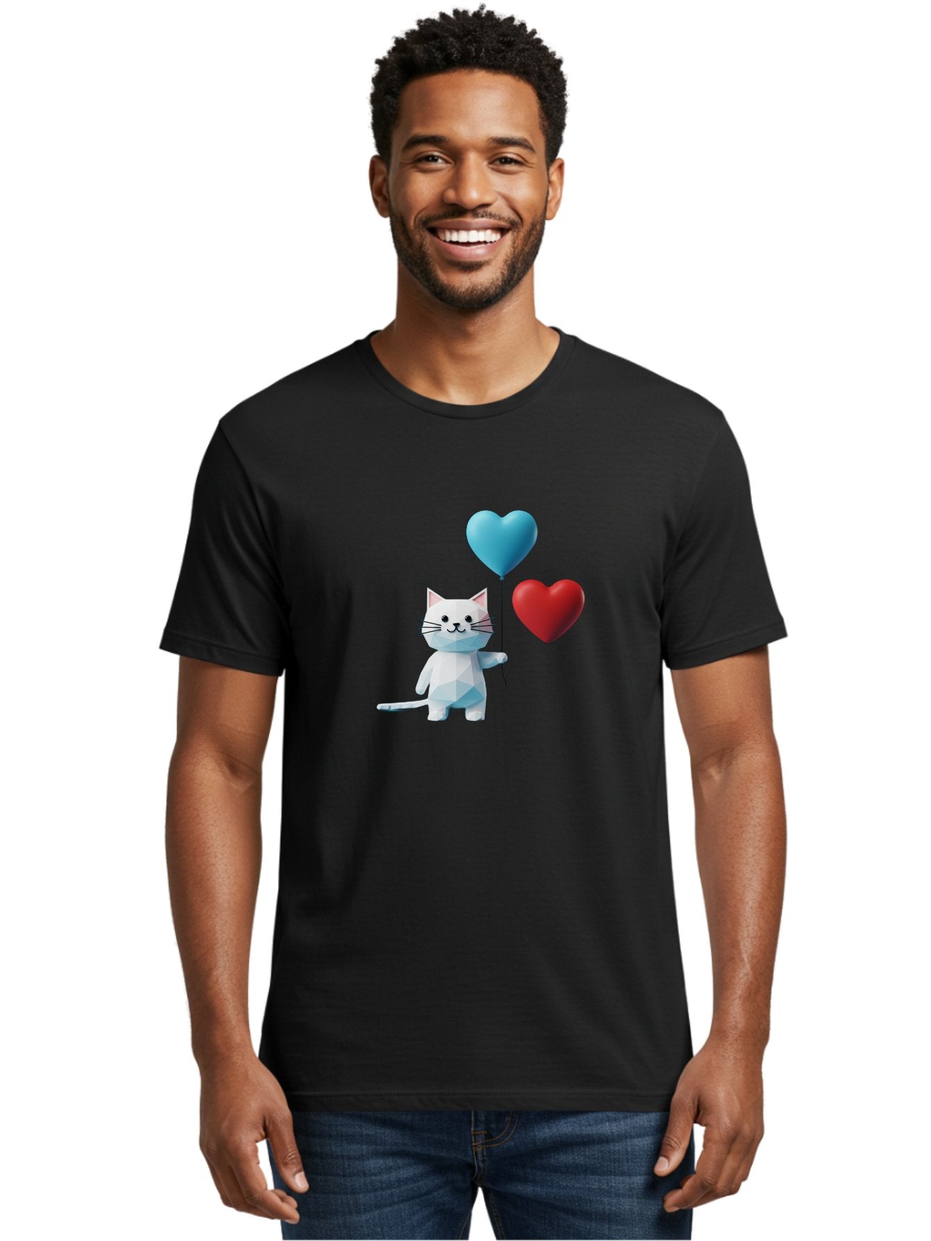White-Cat-With-Heart-Balloons Men'S Graphic Tee, 100% Cotton, Comfortable Casual Summer Wear, Machine Washable, Vintage Camera, Old Camera, Antique Camera, Black Camera, Classic Photography, Photography Equipment, Nostalgic Device, Bai558 21