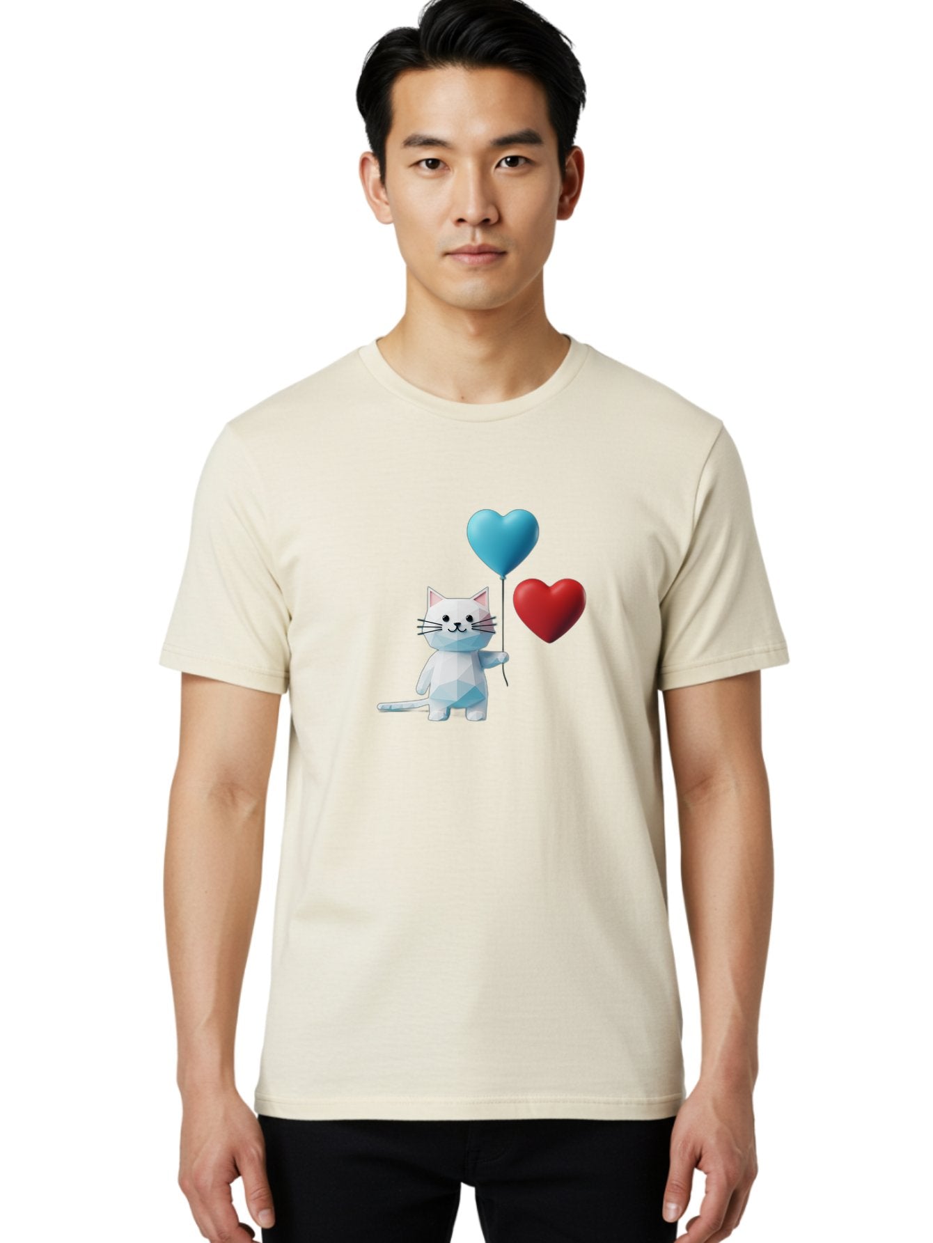 White-Cat-With-Heart-Balloons Men'S Graphic Tee, 100% Cotton, Comfortable Casual Summer Wear, Machine Washable, Vintage Camera, Old Camera, Antique Camera, Black Camera, Classic Photography, Photography Equipment, Nostalgic Device, Bai558 28