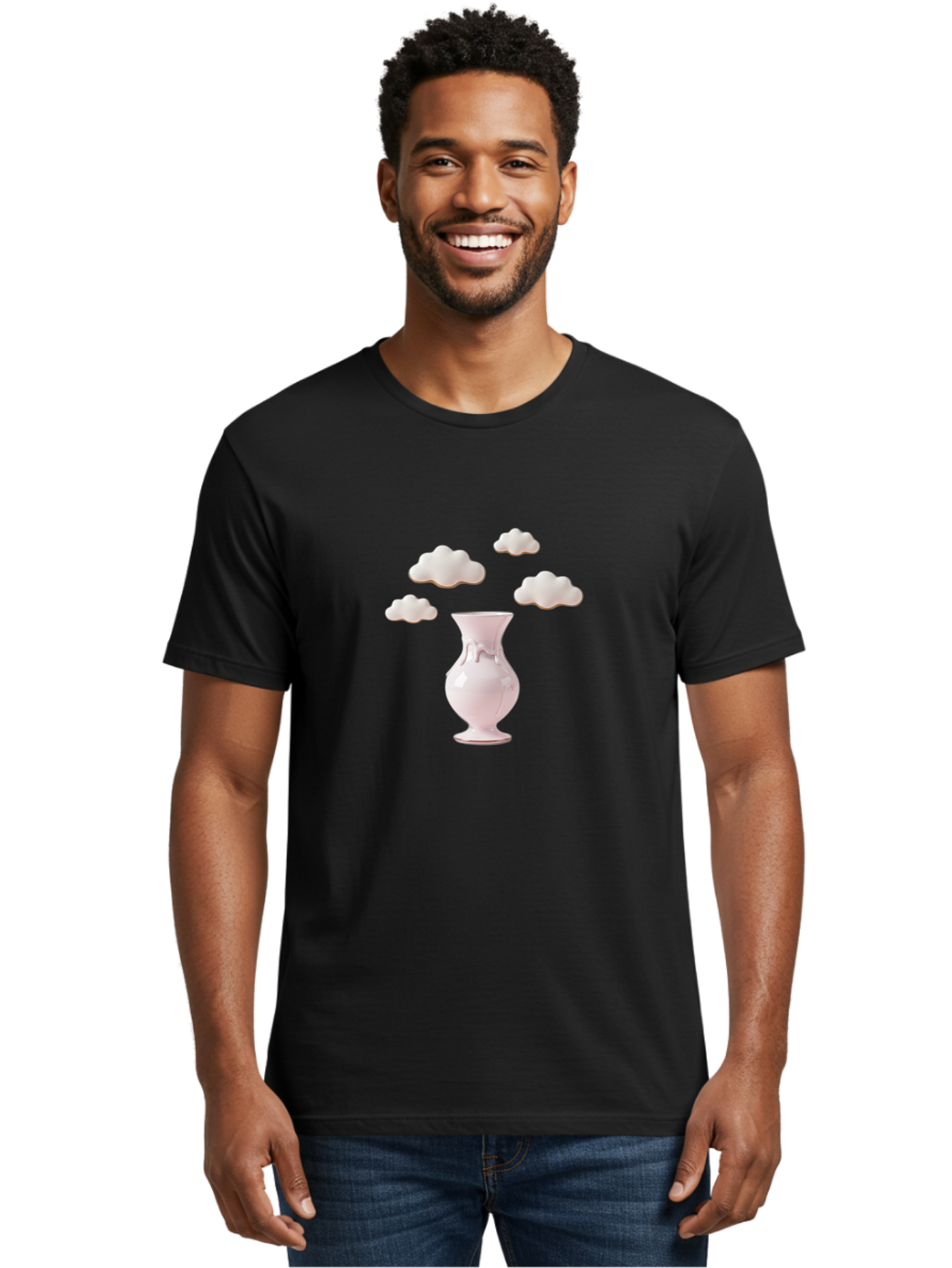 White-Vase-With-Clouds Men'S Graphic Tee, 100% Cotton, Comfortable Casual Summer Wear, Machine Washable, Vintage Camera, Old Camera, Antique Camera, Black Camera, Classic Photography, Photography Equipment, Nostalgic Device, Film Camera, Bai559 30