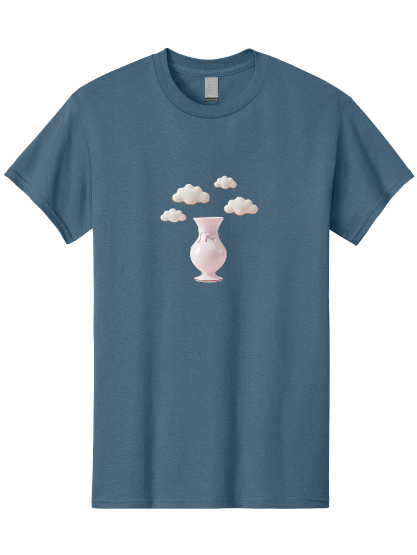 White-Vase-With-Clouds Men'S Graphic Tee, 100% Cotton, Comfortable Casual Summer Wear, Machine Washable, Vintage Camera, Old Camera, Antique Camera, Black Camera, Classic Photography, Photography Equipment, Nostalgic Device, Film Camera, Bai559