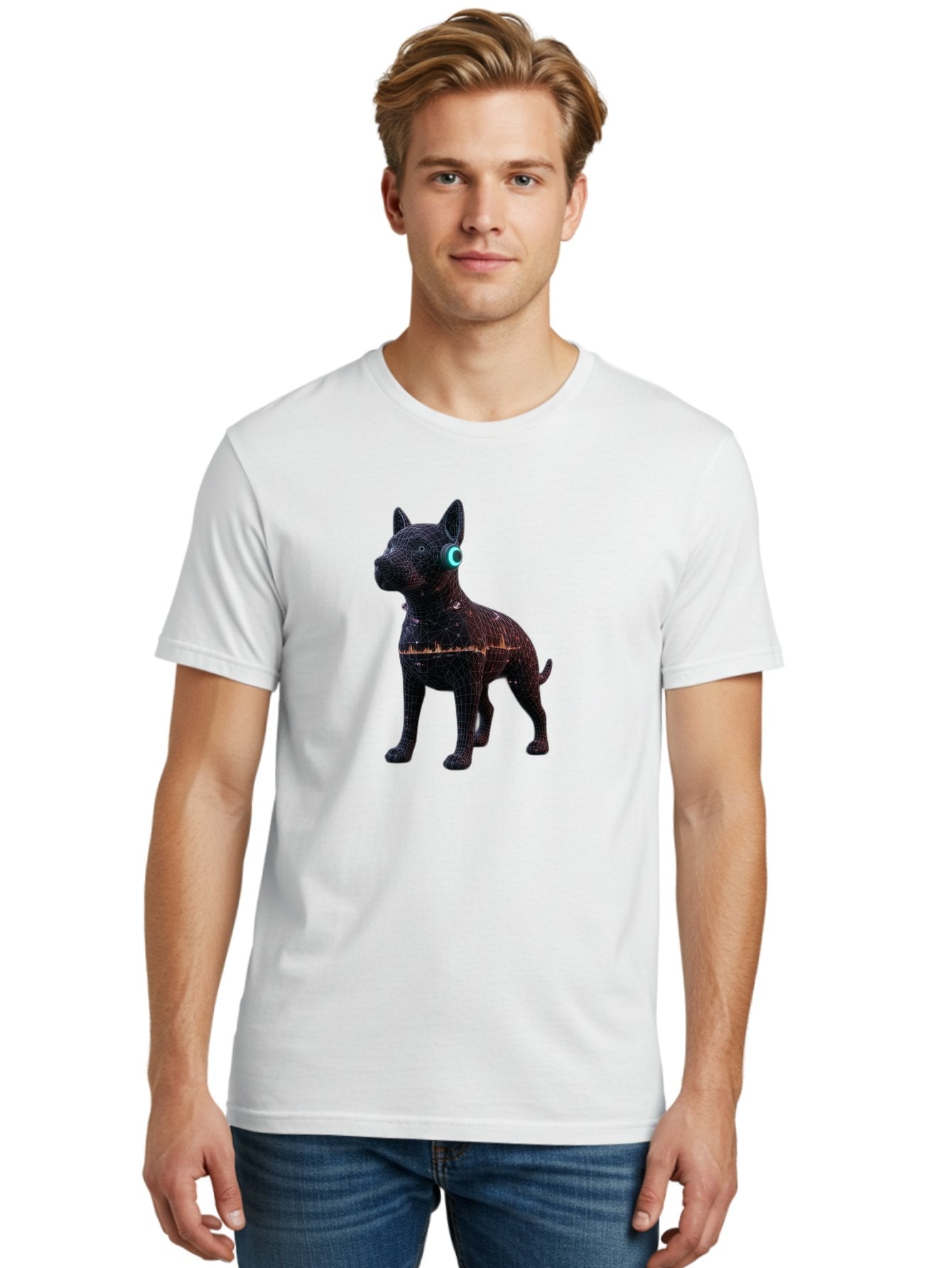 Wireframe-Dog Men'S Graphic Tee, 100% Cotton, Comfortable Casual Summer Wear, Machine Washable, Vintage Camera, Old Camera, Antique Camera, Black Camera, Classic Photography, Photography Equipment, Nostalgic Device, Film Camera, Camera Art Bai560 24