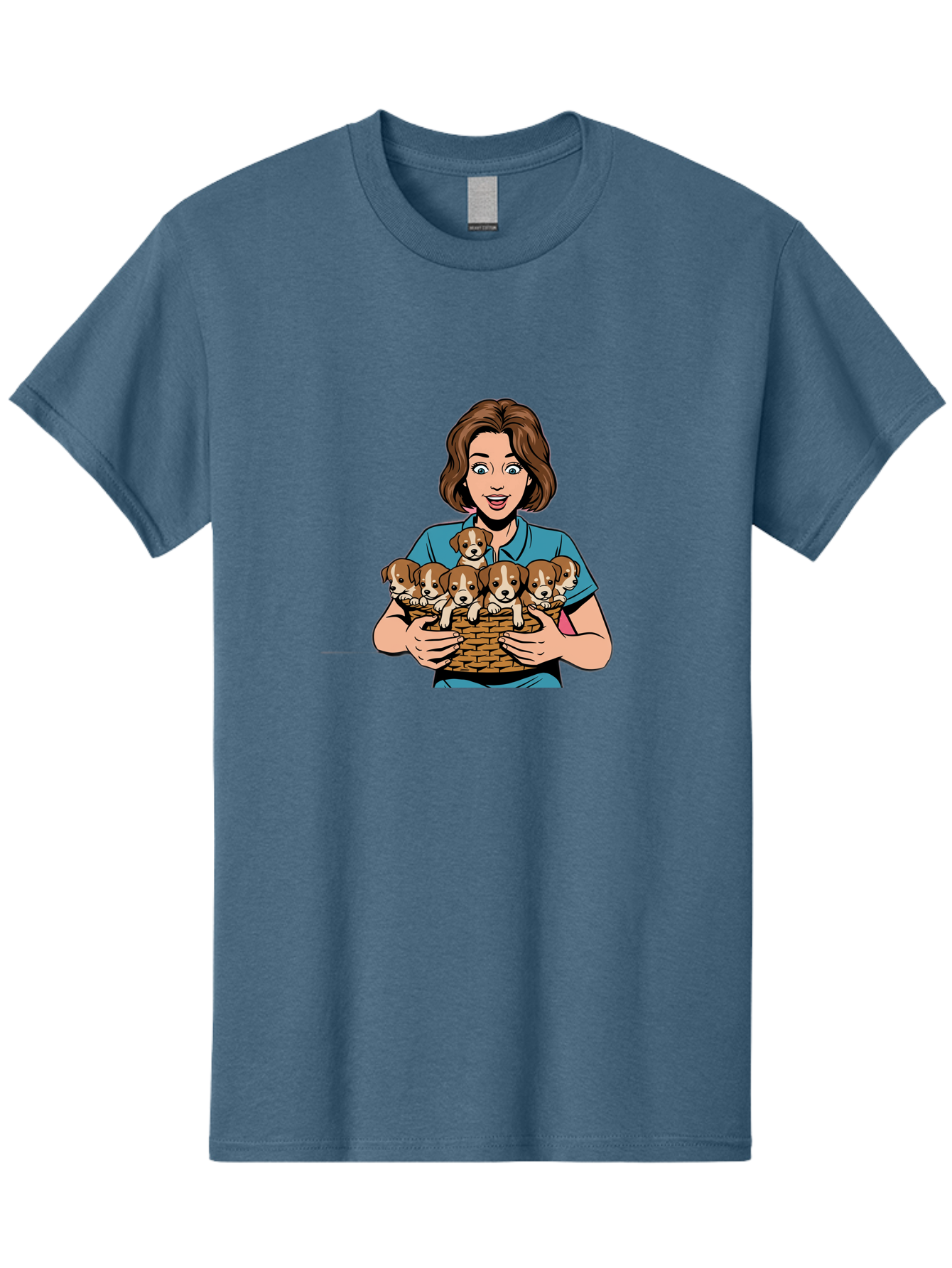 Woman-Holding-Puppies Men'S Graphic Tee, 100% Cotton, Comfortable Casual Summer Wear, Machine Washable, Vintage Camera, Old Camera, Antique Camera, Black Camera, Classic Photography, Photography Equipment, Nostalgic Device, Film Camera, Bai561 15