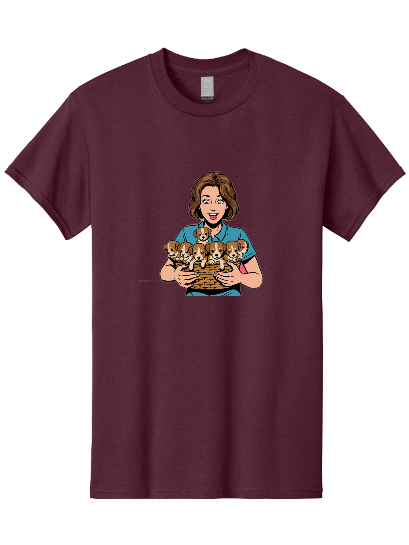 Woman-Holding-Puppies Men'S Graphic Tee, 100% Cotton, Comfortable Casual Summer Wear, Machine Washable, Vintage Camera, Old Camera, Antique Camera, Black Camera, Classic Photography, Photography Equipment, Nostalgic Device, Film Camera, Bai561 14