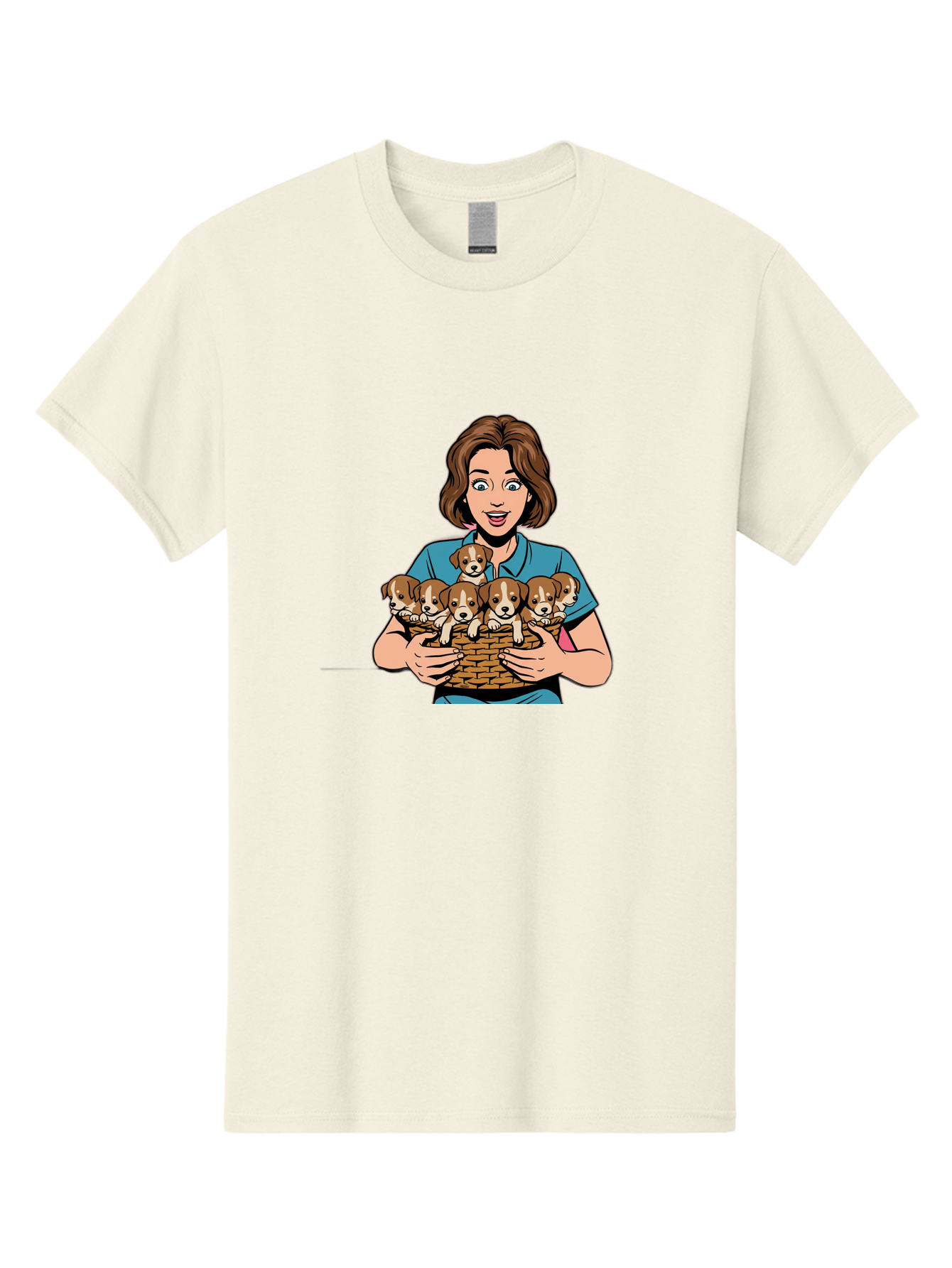Woman-Holding-Puppies Men'S Graphic Tee, 100% Cotton, Comfortable Casual Summer Wear, Machine Washable, Vintage Camera, Old Camera, Antique Camera, Black Camera, Classic Photography, Photography Equipment, Nostalgic Device, Film Camera, Bai561 10