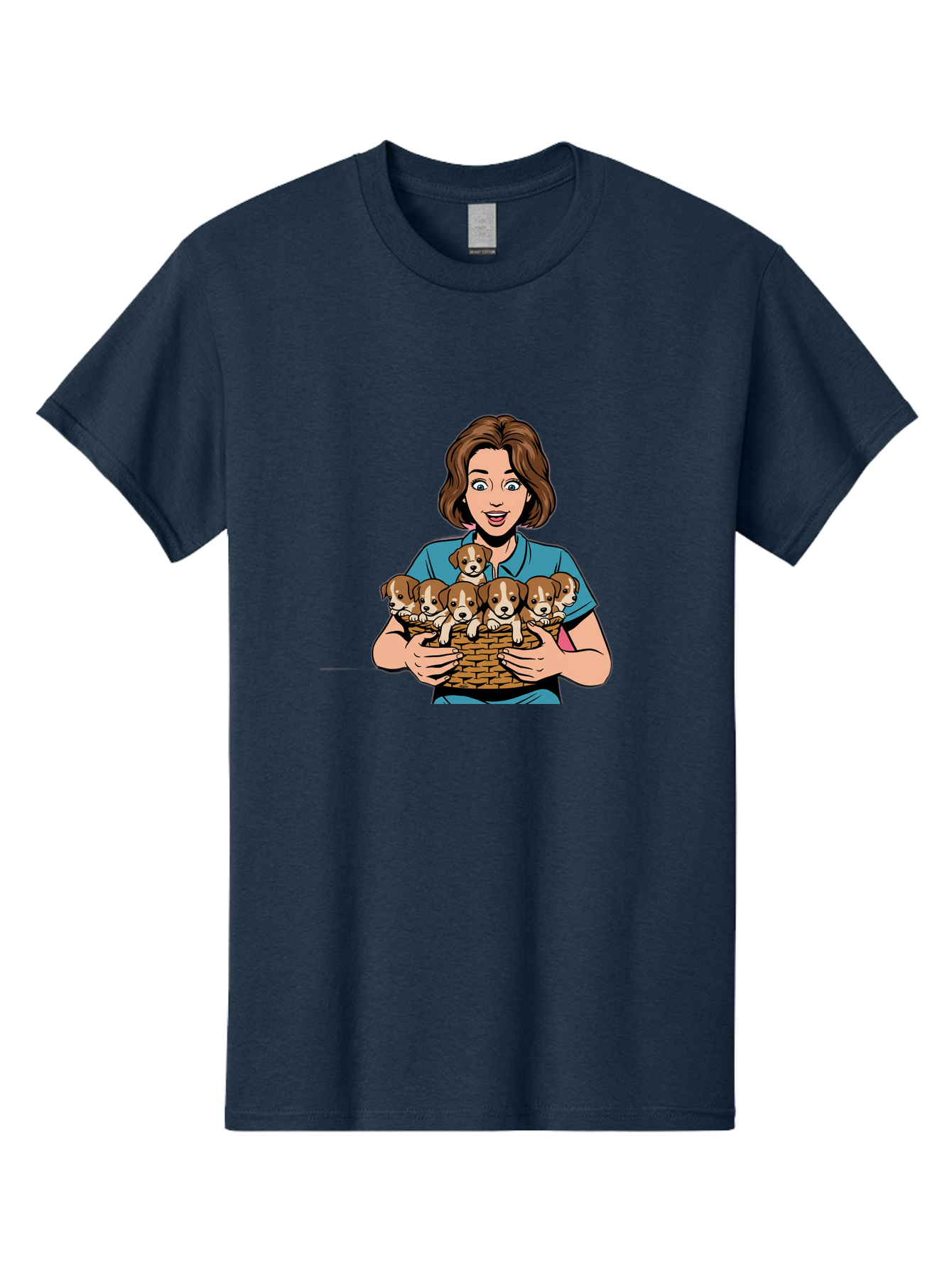 Woman-Holding-Puppies Men'S Graphic Tee, 100% Cotton, Comfortable Casual Summer Wear, Machine Washable, Vintage Camera, Old Camera, Antique Camera, Black Camera, Classic Photography, Photography Equipment, Nostalgic Device, Film Camera, Bai561 13
