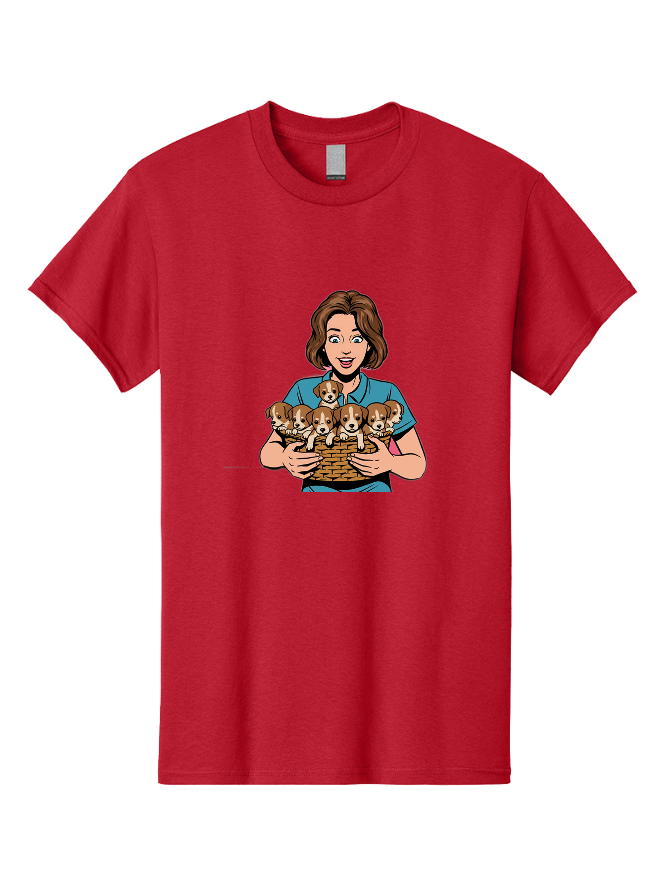 Woman-Holding-Puppies Men'S Graphic Tee, 100% Cotton, Comfortable Casual Summer Wear, Machine Washable, Vintage Camera, Old Camera, Antique Camera, Black Camera, Classic Photography, Photography Equipment, Nostalgic Device, Film Camera, Bai561 9