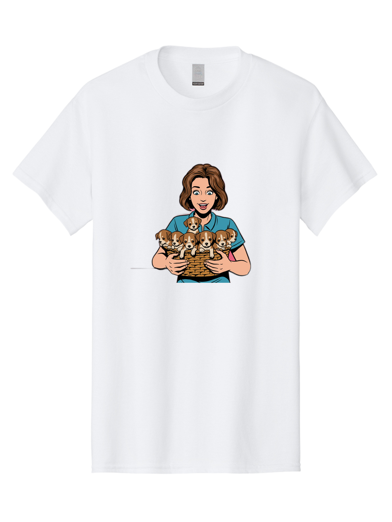 Woman-Holding-Puppies Men'S Graphic Tee, 100% Cotton, Comfortable Casual Summer Wear, Machine Washable, Vintage Camera, Old Camera, Antique Camera, Black Camera, Classic Photography, Photography Equipment, Nostalgic Device, Film Camera, Bai561 11