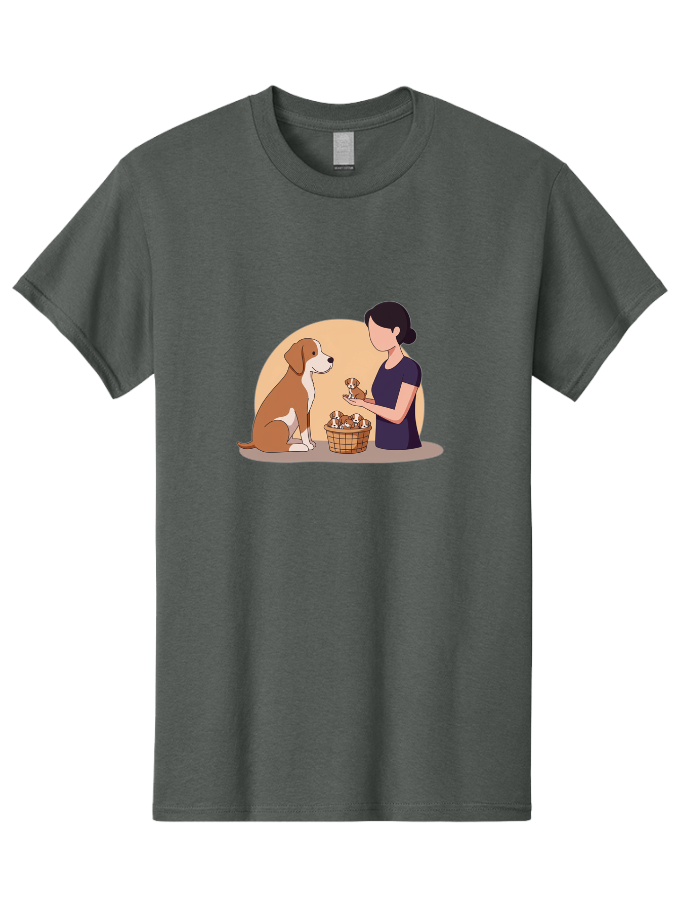 Woman-With-Dog-And-Puppies Men'S Graphic Tee, 100% Cotton, Comfortable Casual Summer Wear, Machine Washable, Vintage Camera, Old Camera, Antique Camera, Black Camera, Classic Photography, Photography Equipment, Nostalgic Device, Film Camera, Bai563 6