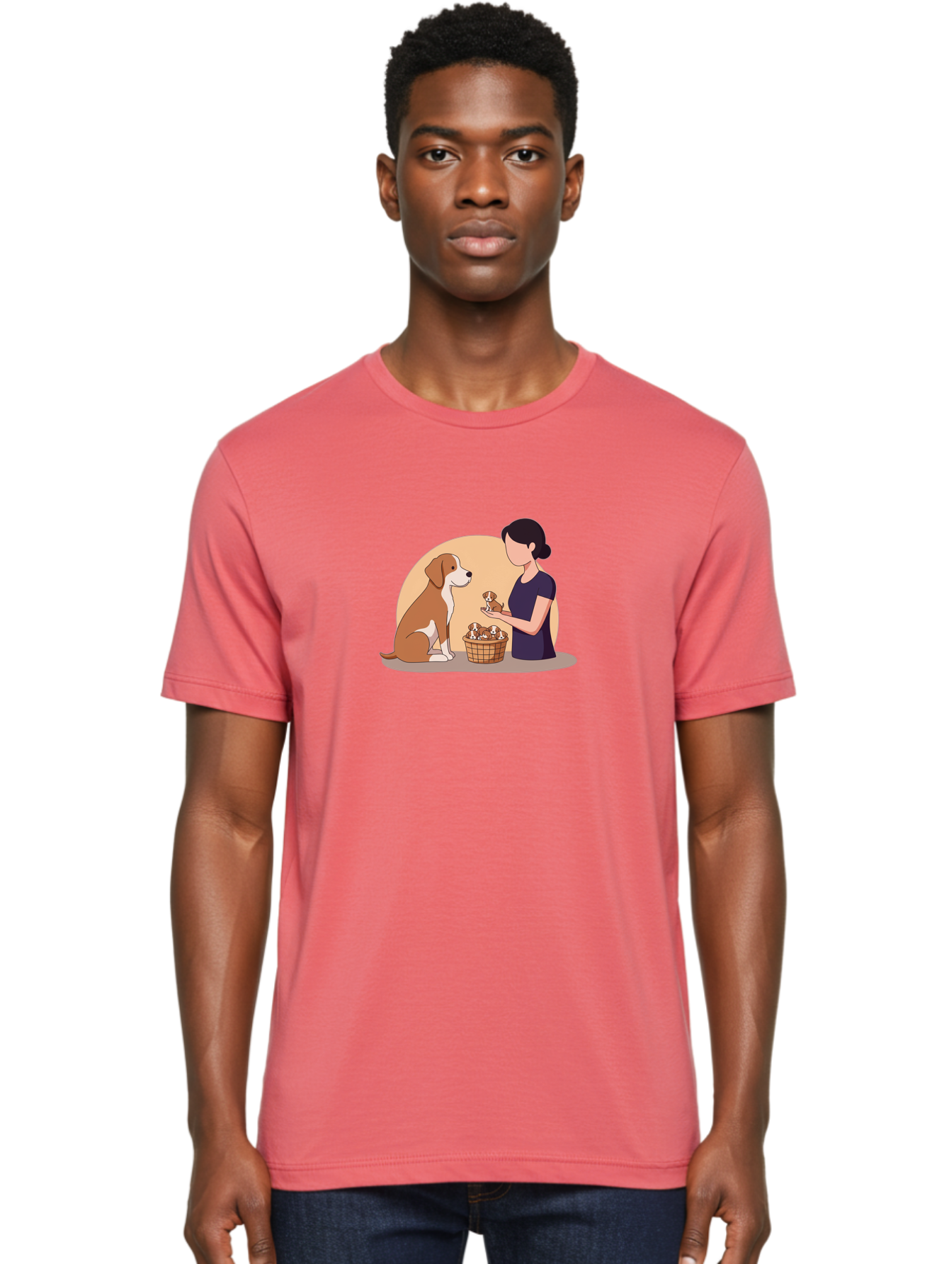 Woman-With-Dog-And-Puppies Men'S Graphic Tee, 100% Cotton, Comfortable Casual Summer Wear, Machine Washable, Vintage Camera, Old Camera, Antique Camera, Black Camera, Classic Photography, Photography Equipment, Nostalgic Device, Film Camera, Bai563 27