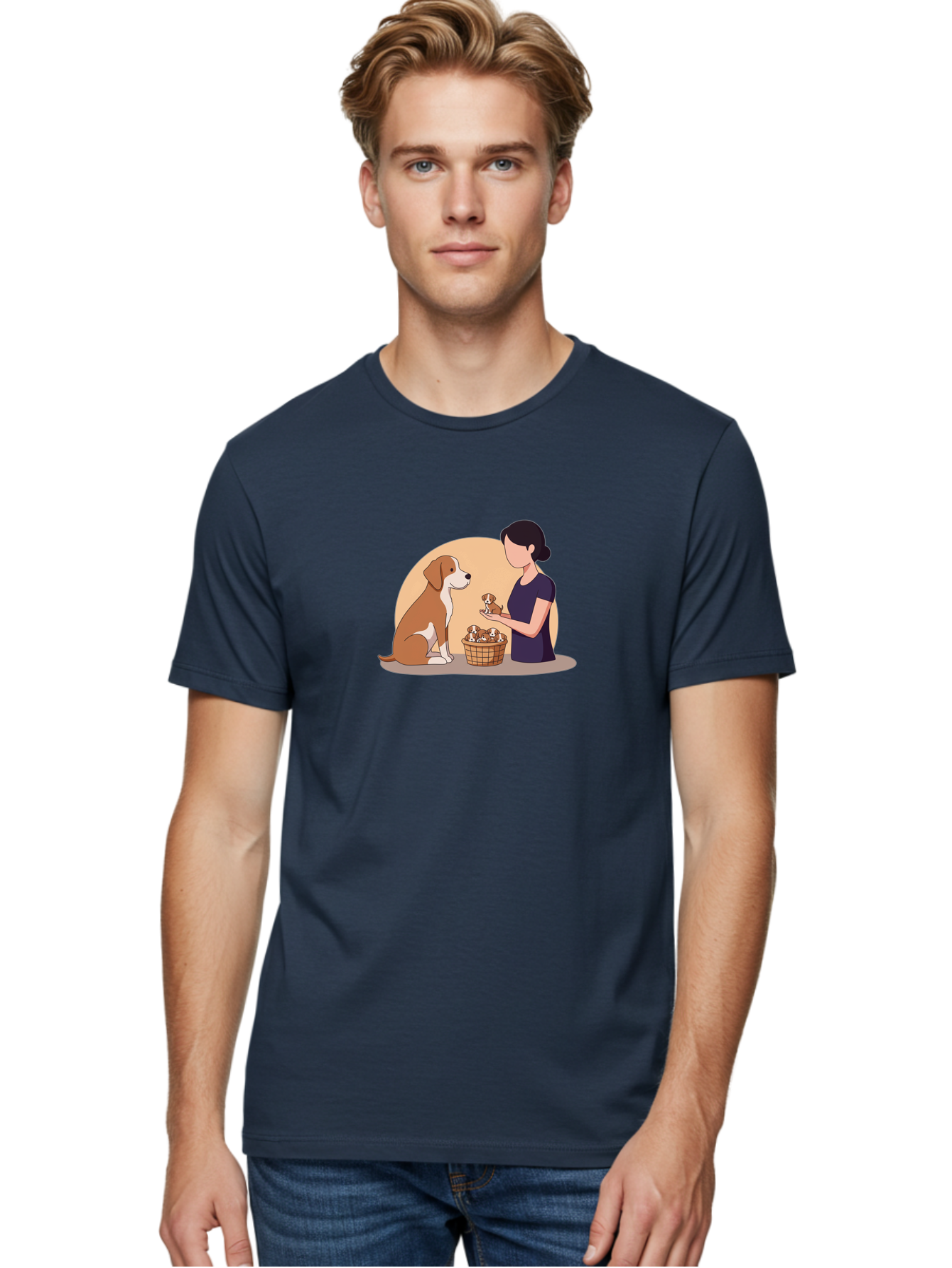 Woman-With-Dog-And-Puppies Men'S Graphic Tee, 100% Cotton, Comfortable Casual Summer Wear, Machine Washable, Vintage Camera, Old Camera, Antique Camera, Black Camera, Classic Photography, Photography Equipment, Nostalgic Device, Film Camera, Bai563 22