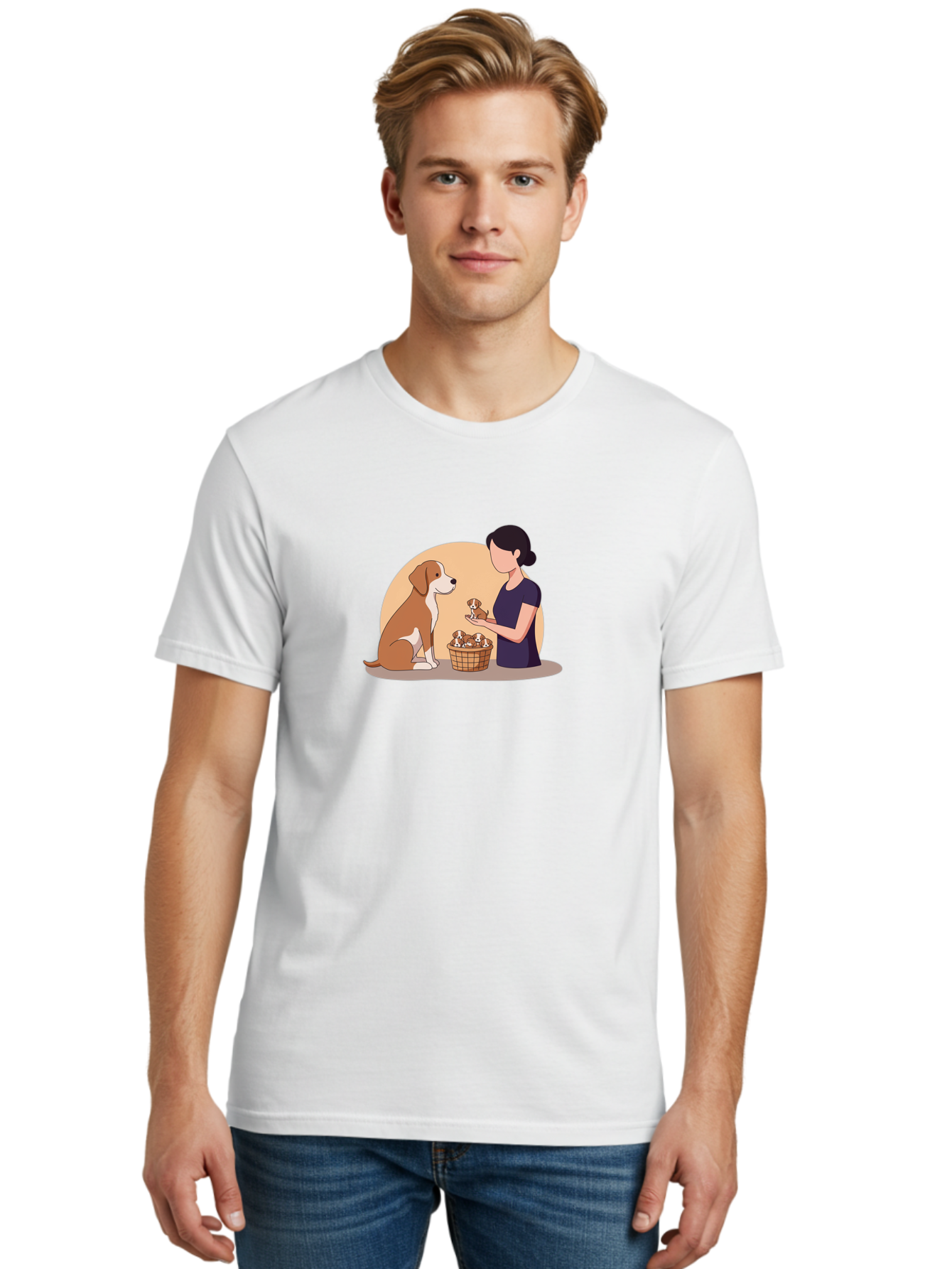 Woman-With-Dog-And-Puppies Men'S Graphic Tee, 100% Cotton, Comfortable Casual Summer Wear, Machine Washable, Vintage Camera, Old Camera, Antique Camera, Black Camera, Classic Photography, Photography Equipment, Nostalgic Device, Film Camera, Bai563 24