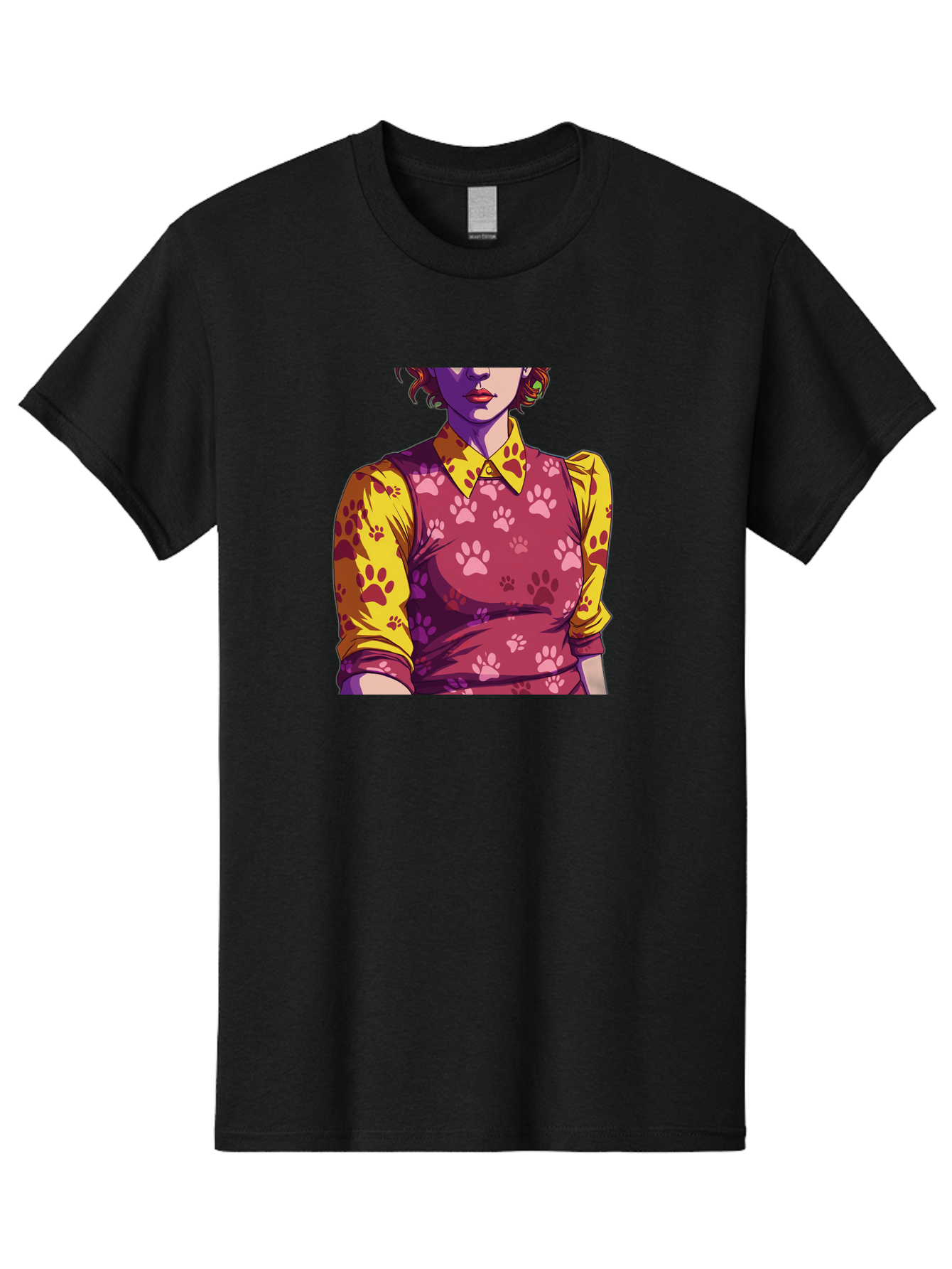 Woman-With-Paw-Print-Dress Men'S Graphic Tee, 100% Cotton, Comfortable Casual Summer Wear, Machine Washable, Vintage Camera, Old Camera, Antique Camera, Black Camera, Classic Photography, Photography Equipment, Nostalgic Device, Film Camera, Bai564 11