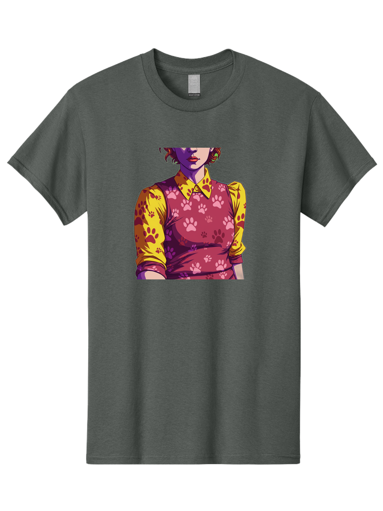 Woman-With-Paw-Print-Dress Men'S Graphic Tee, 100% Cotton, Comfortable Casual Summer Wear, Machine Washable, Vintage Camera, Old Camera, Antique Camera, Black Camera, Classic Photography, Photography Equipment, Nostalgic Device, Film Camera, Bai564 8