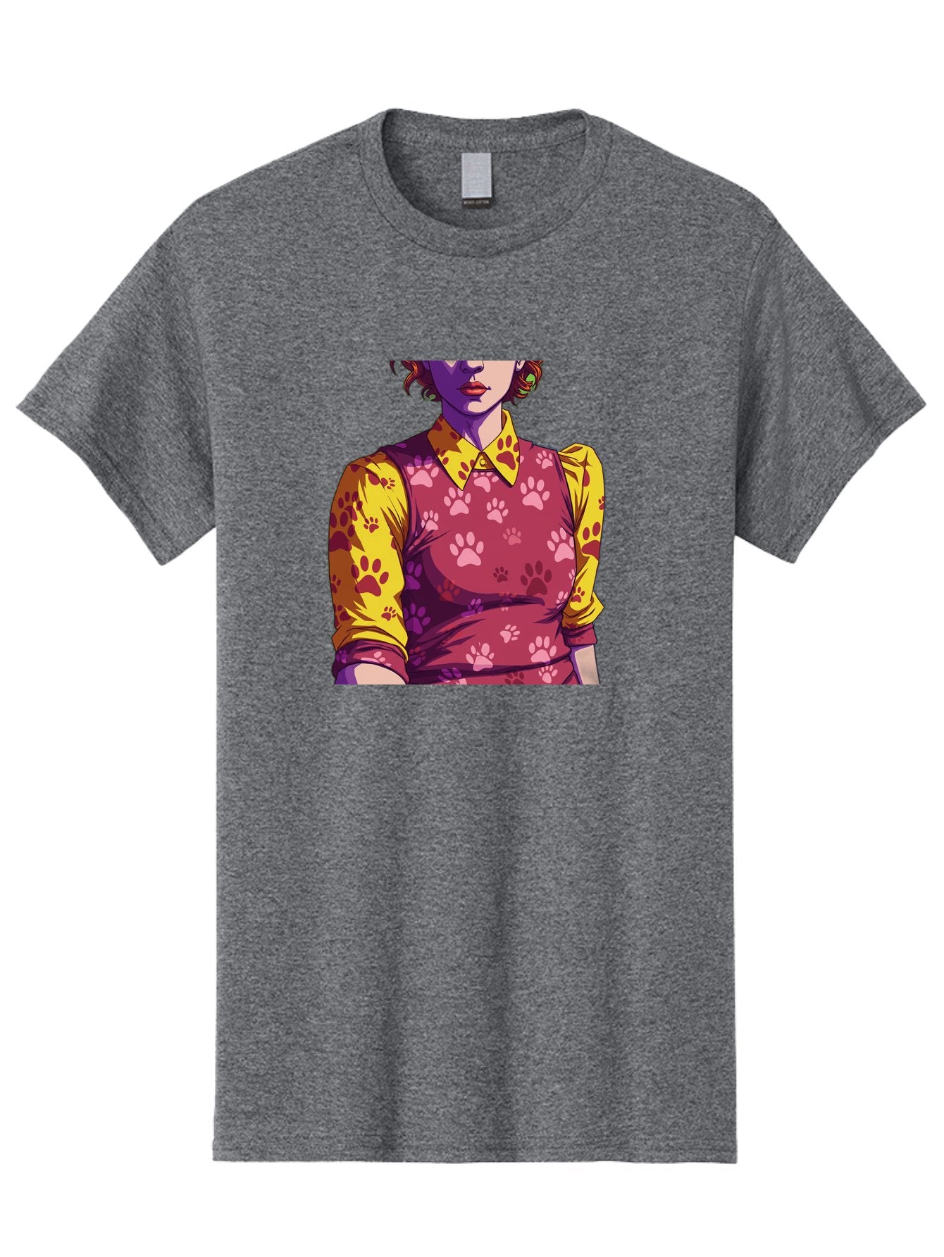 Woman-With-Paw-Print-Dress Men'S Graphic Tee, 100% Cotton, Comfortable Casual Summer Wear, Machine Washable, Vintage Camera, Old Camera, Antique Camera, Black Camera, Classic Photography, Photography Equipment, Nostalgic Device, Film Camera, Bai564 7