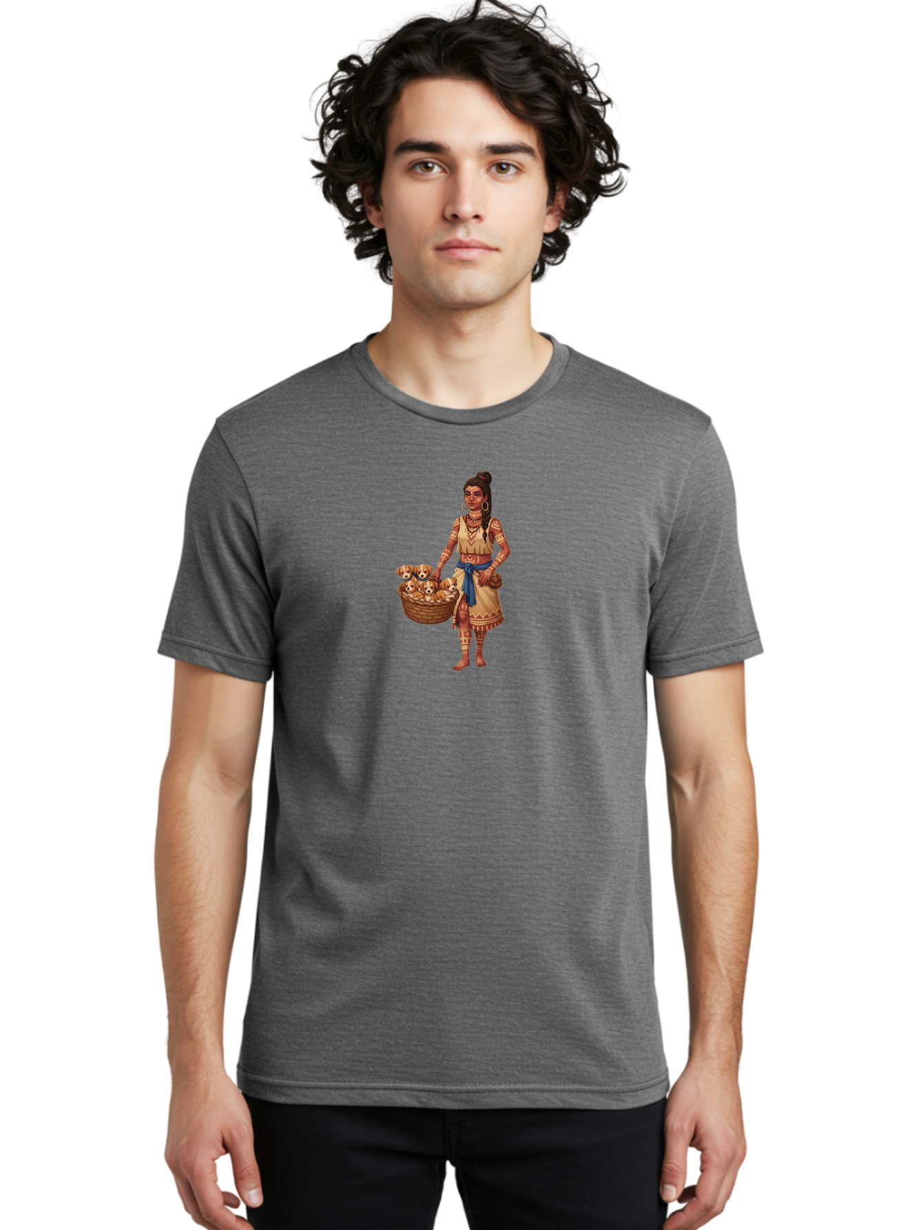 Woman-With-Puppies-1 Men'S Graphic Tee, 100% Cotton, Comfortable Casual Summer Wear, Machine Washable, Vintage Camera, Old Camera, Antique Camera, Black Camera, Classic Photography, Photography Equipment, Nostalgic Device, Film Camera, Bai565 16