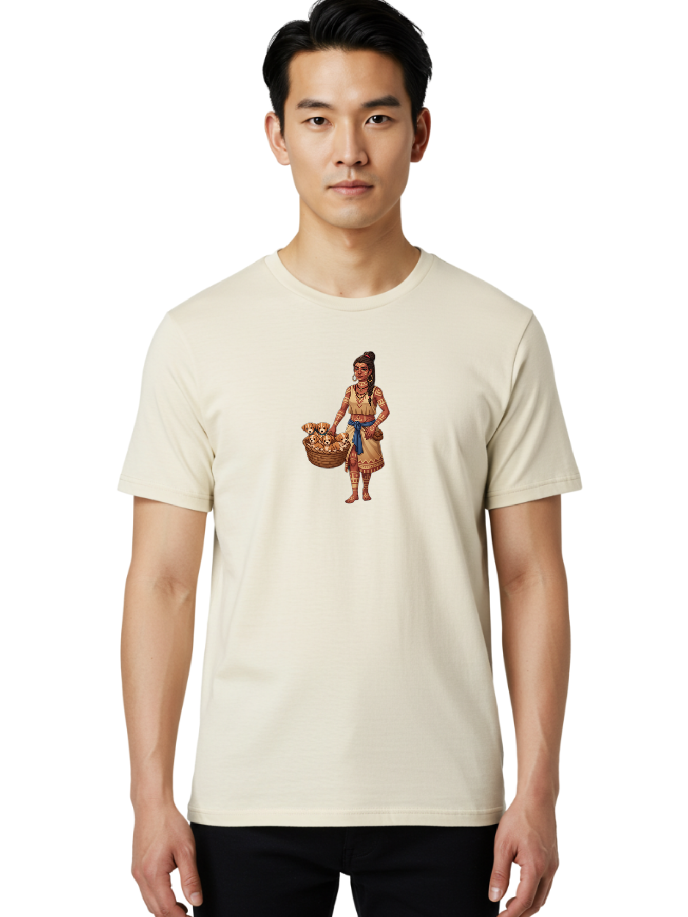 Woman-With-Puppies-1 Men'S Graphic Tee, 100% Cotton, Comfortable Casual Summer Wear, Machine Washable, Vintage Camera, Old Camera, Antique Camera, Black Camera, Classic Photography, Photography Equipment, Nostalgic Device, Film Camera, Bai565 29