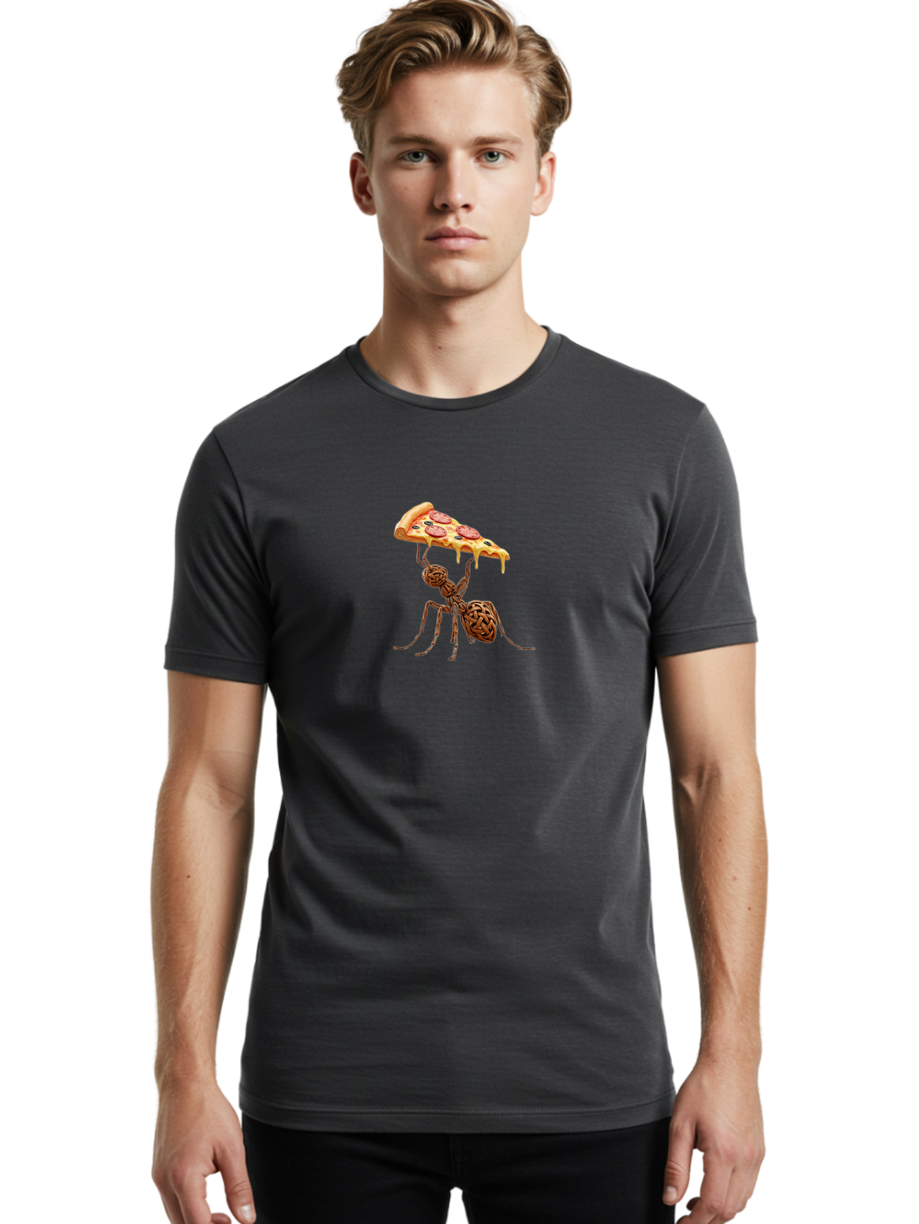 Woven-Ant-Pizza Men'S Graphic Tee, 100% Cotton, Comfortable Casual Summer Wear, Machine Washable, Vintage Camera, Old Camera, Antique Camera, Black Camera, Classic Photography, Photography Equipment, Nostalgic Device, Film Camera, Camera Art Bai568 23