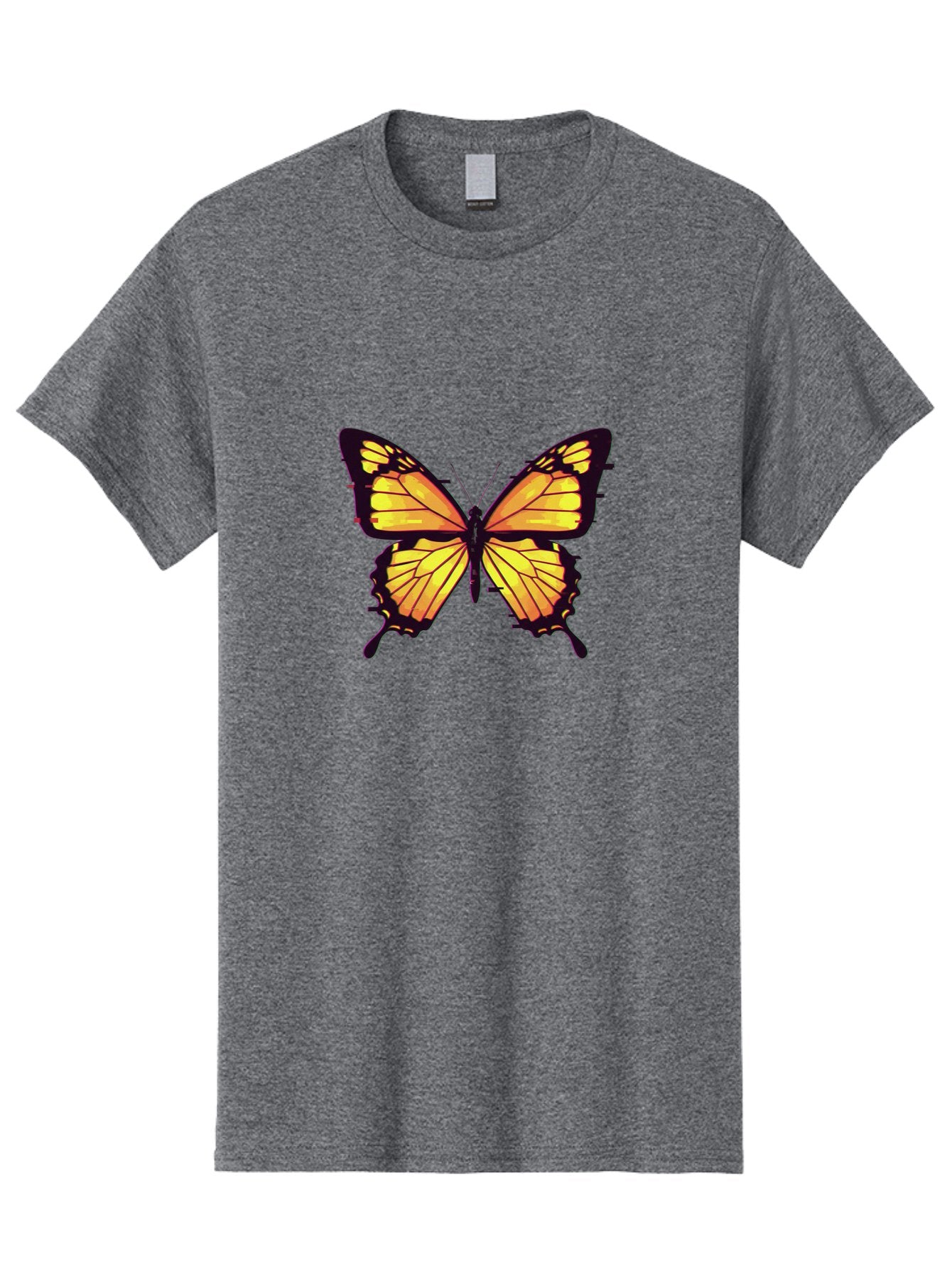 Yellow-Butterfly Men'S Graphic Tee, 100% Cotton, Comfortable Casual Summer Wear, Machine Washable, Vintage Camera, Old Camera, Antique Camera, Black Camera, Classic Photography, Photography Equipment, Nostalgic Device, Film Camera, Camera Art Bai570