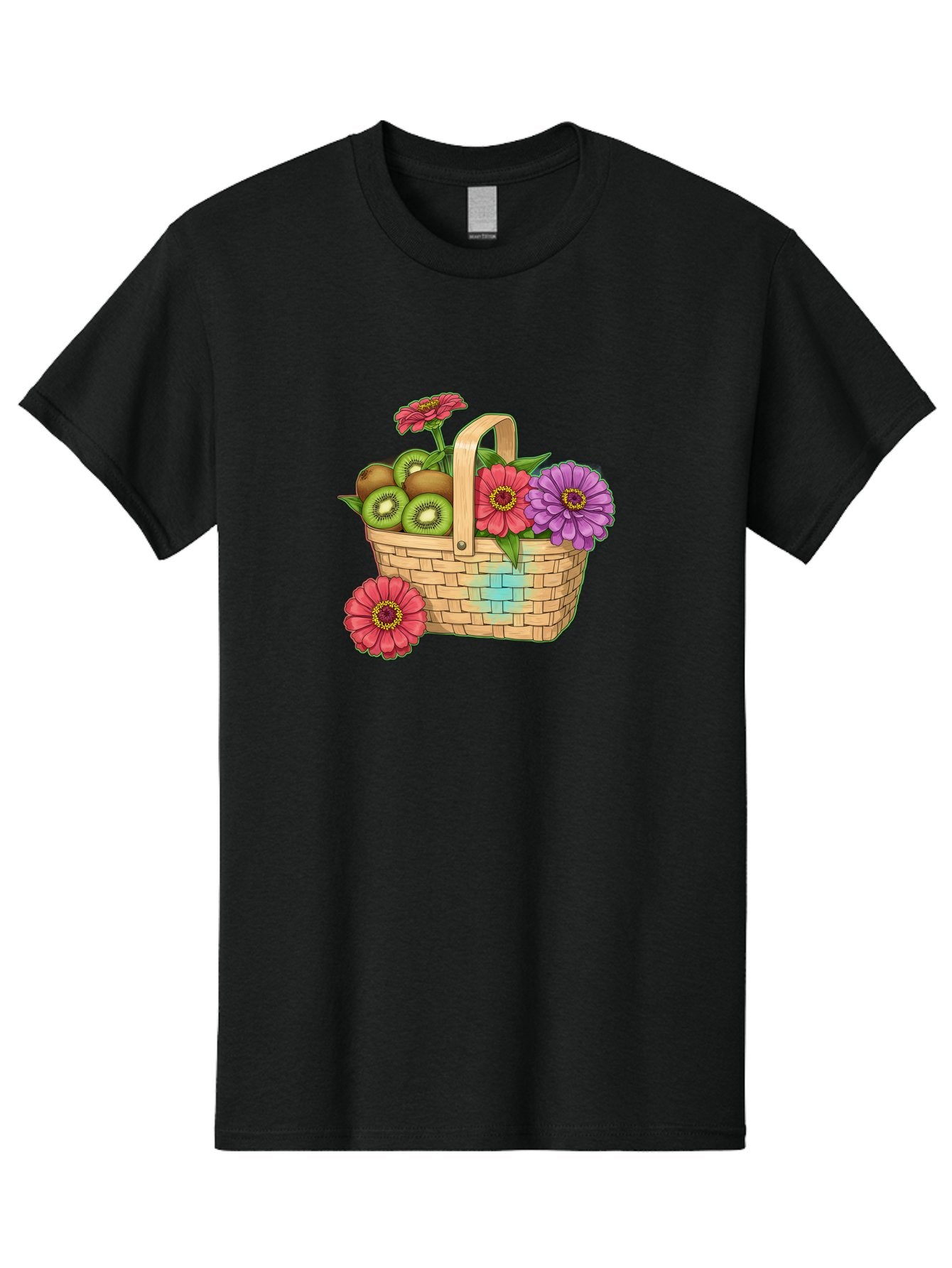 Basket-Of-Flowers-And-Kiwi-Fruits Men'S Graphic Tee, 100% Cotton, Comfortable Casual Summer Wear, Machine Washable, Vintage Camera, Old Camera, Antique Camera, Black Camera, Classic Photography, Photography Equipment, Nostalgic Device, Bai587 6
