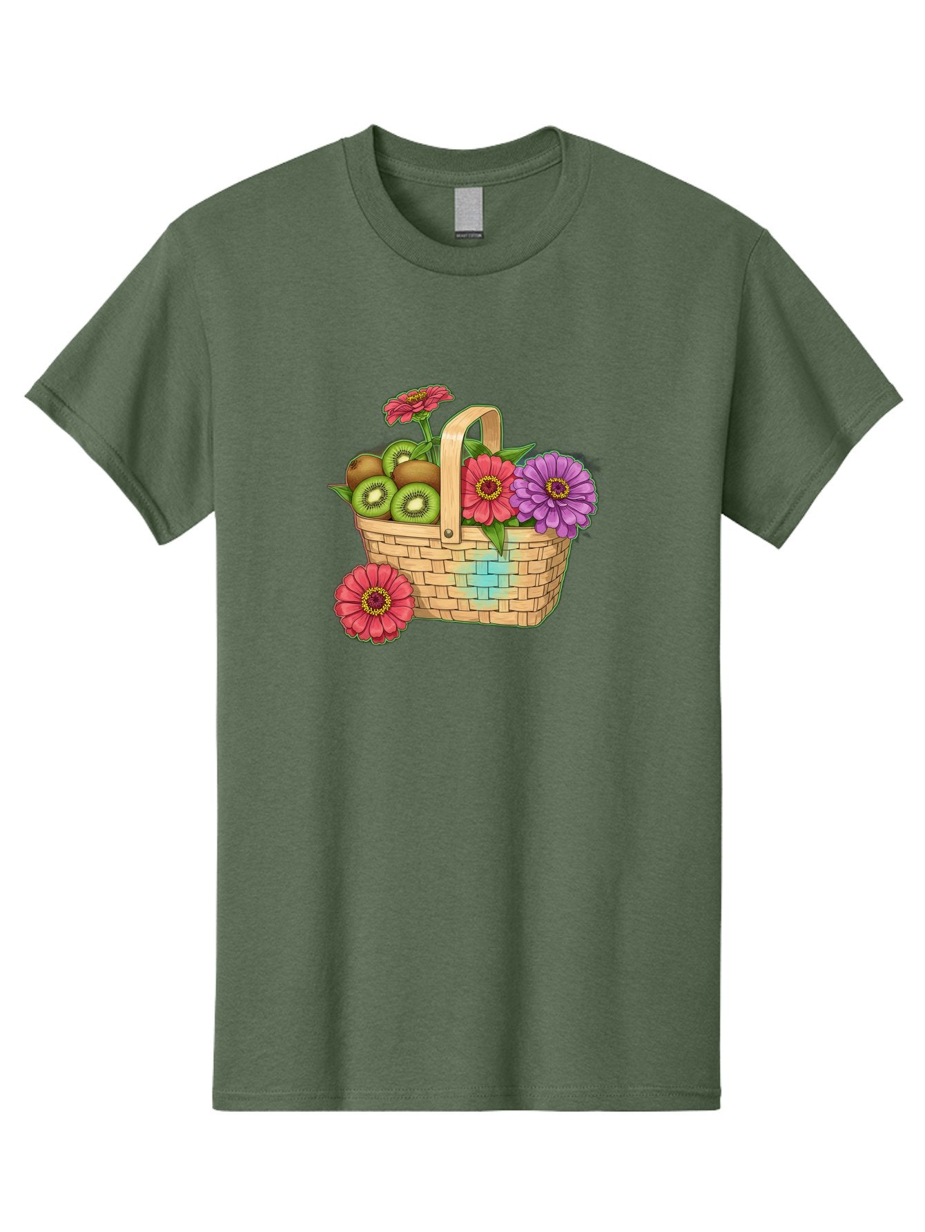 Basket-Of-Flowers-And-Kiwi-Fruits Men'S Graphic Tee, 100% Cotton, Comfortable Casual Summer Wear, Machine Washable, Vintage Camera, Old Camera, Antique Camera, Black Camera, Classic Photography, Photography Equipment, Nostalgic Device, Bai587
