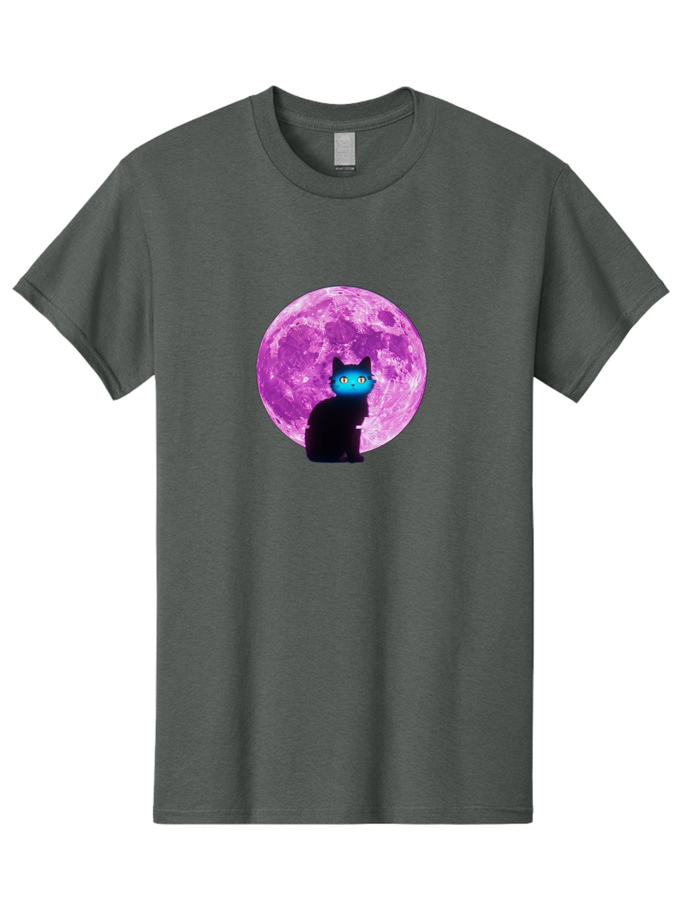 Black-Cat-Purple-Moon Men'S Graphic Tee, 100% Cotton, Comfortable Casual Summer Wear, Machine Washable, Vintage Camera, Old Camera, Antique Camera, Black Camera, Classic Photography, Photography Equipment, Nostalgic Device, Film Camera, Bai594 11