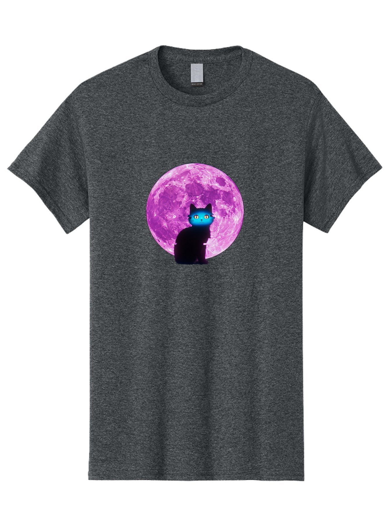 Black-Cat-Purple-Moon Men'S Graphic Tee, 100% Cotton, Comfortable Casual Summer Wear, Machine Washable, Vintage Camera, Old Camera, Antique Camera, Black Camera, Classic Photography, Photography Equipment, Nostalgic Device, Film Camera, Bai594 10