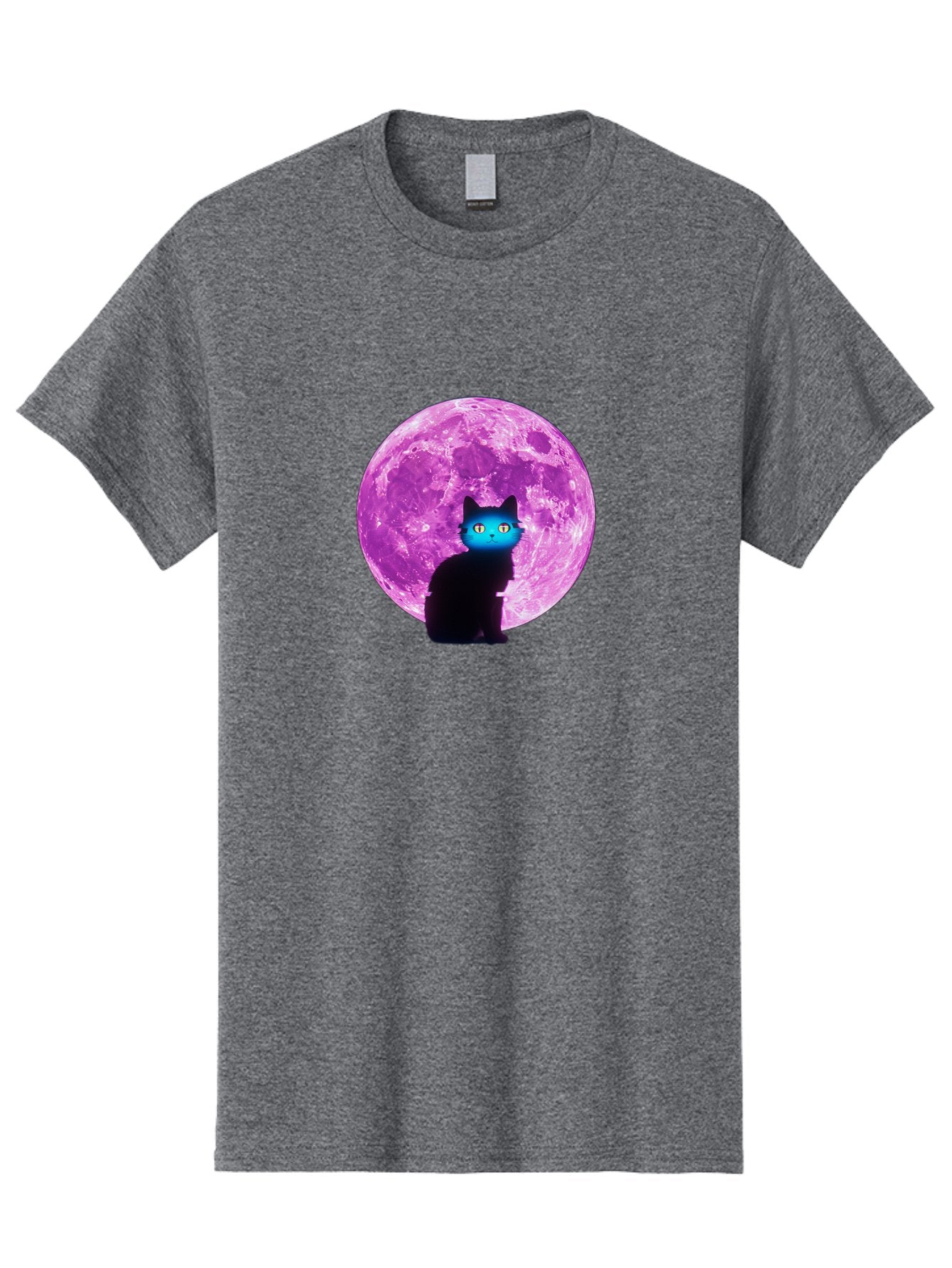 Black-Cat-Purple-Moon Men'S Graphic Tee, 100% Cotton, Comfortable Casual Summer Wear, Machine Washable, Vintage Camera, Old Camera, Antique Camera, Black Camera, Classic Photography, Photography Equipment, Nostalgic Device, Film Camera, Bai594 13