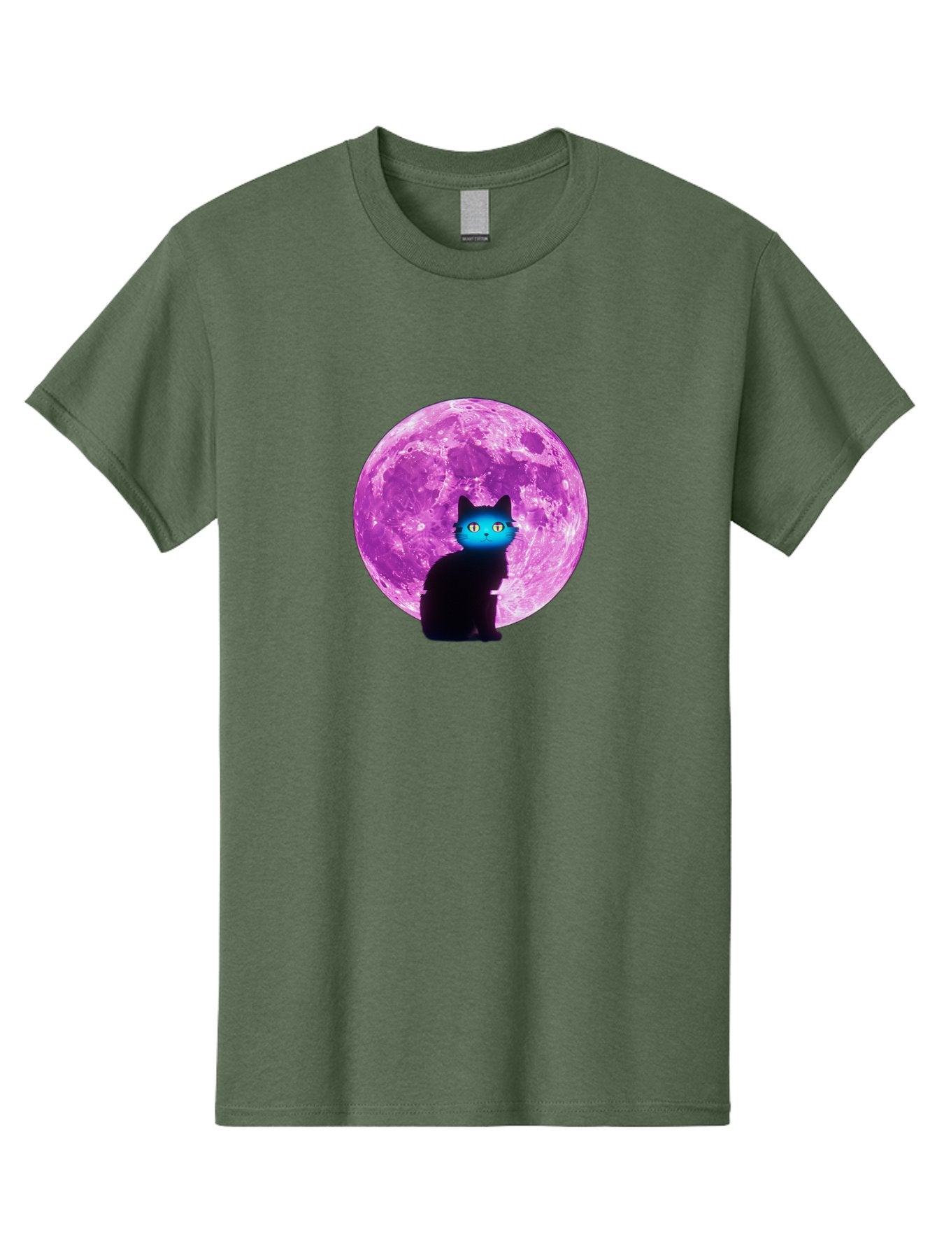 Black-Cat-Purple-Moon Men'S Graphic Tee, 100% Cotton, Comfortable Casual Summer Wear, Machine Washable, Vintage Camera, Old Camera, Antique Camera, Black Camera, Classic Photography, Photography Equipment, Nostalgic Device, Film Camera, Bai594 12