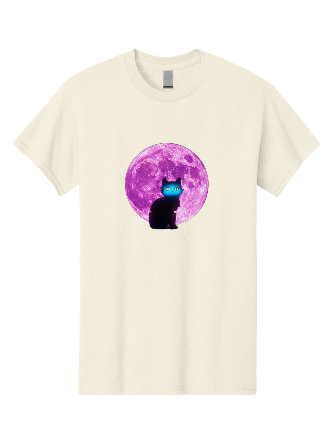 Black-Cat-Purple-Moon Men'S Graphic Tee, 100% Cotton, Comfortable Casual Summer Wear, Machine Washable, Vintage Camera, Old Camera, Antique Camera, Black Camera, Classic Photography, Photography Equipment, Nostalgic Device, Film Camera, Bai594 8