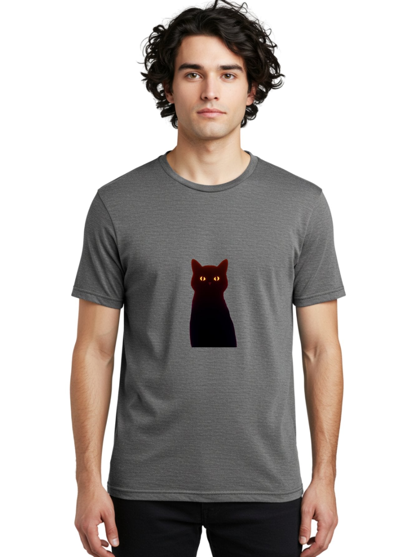 Black-Cat-With-Glowing-Eyes Men'S Graphic Tee, 100% Cotton, Comfortable Casual Summer Wear, Machine Washable, Vintage Camera, Old Camera, Antique Camera, Black Camera, Classic Photography, Photography Equipment, Nostalgic Device, Film Camera, Bai595 19