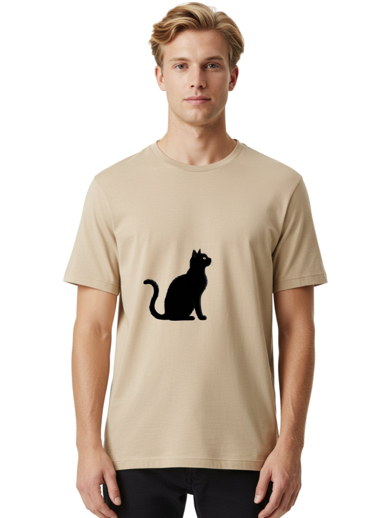 Black-Cat Men'S Graphic Tee, 100% Cotton, Comfortable Casual Summer Wear, Machine Washable, Vintage Camera, Old Camera, Antique Camera, Black Camera, Classic Photography, Photography Equipment, Nostalgic Device, Film Camera, Camera Art Bai596 28