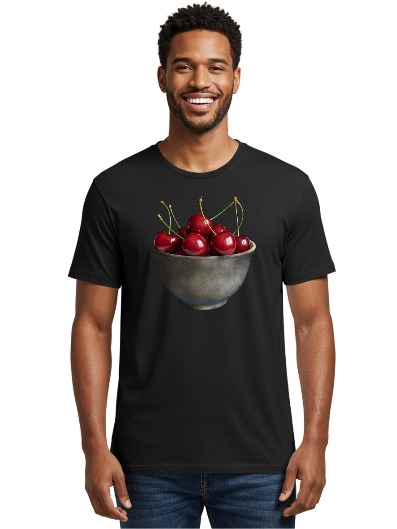 Bowl-Of-Cherries-1 Men'S Graphic Tee, 100% Cotton, Comfortable Casual Summer Wear, Machine Washable, Vintage Camera, Old Camera, Antique Camera, Black Camera, Classic Photography, Photography Equipment, Nostalgic Device, Film Camera, Bai601 20