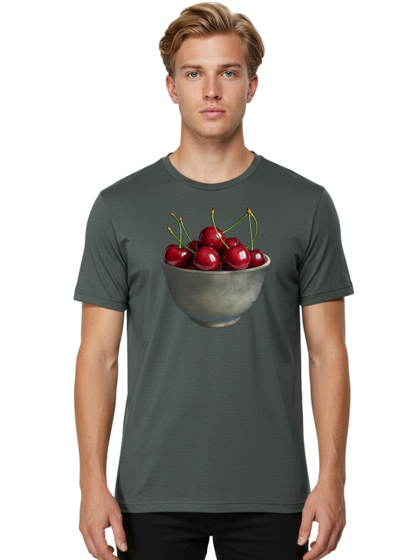 Bowl-Of-Cherries-1 Men'S Graphic Tee, 100% Cotton, Comfortable Casual Summer Wear, Machine Washable, Vintage Camera, Old Camera, Antique Camera, Black Camera, Classic Photography, Photography Equipment, Nostalgic Device, Film Camera, Bai601 27