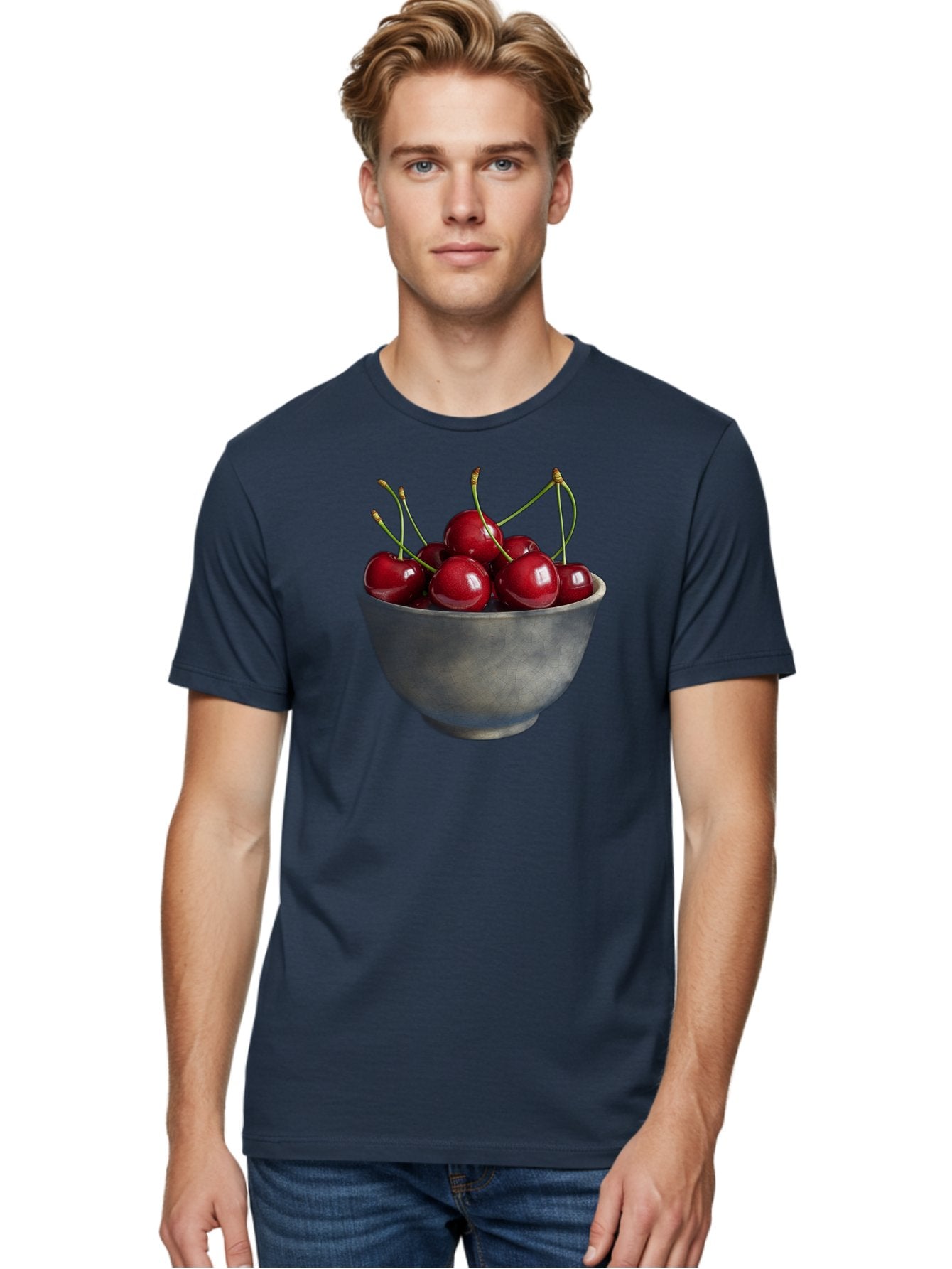 Bowl-Of-Cherries-1 Men'S Graphic Tee, 100% Cotton, Comfortable Casual Summer Wear, Machine Washable, Vintage Camera, Old Camera, Antique Camera, Black Camera, Classic Photography, Photography Equipment, Nostalgic Device, Film Camera, Bai601 18